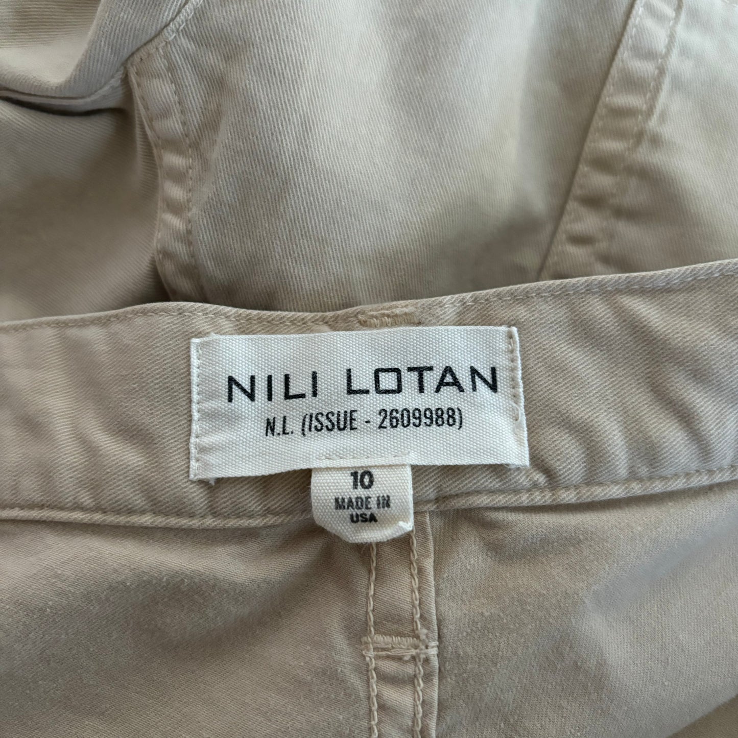 Nili Lotan "Shon" Pants in Sandstone, size 10 (fits size 12)