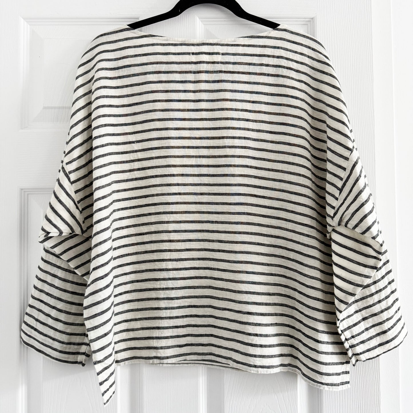 Nili Lotan Striped Linen Top, size Large