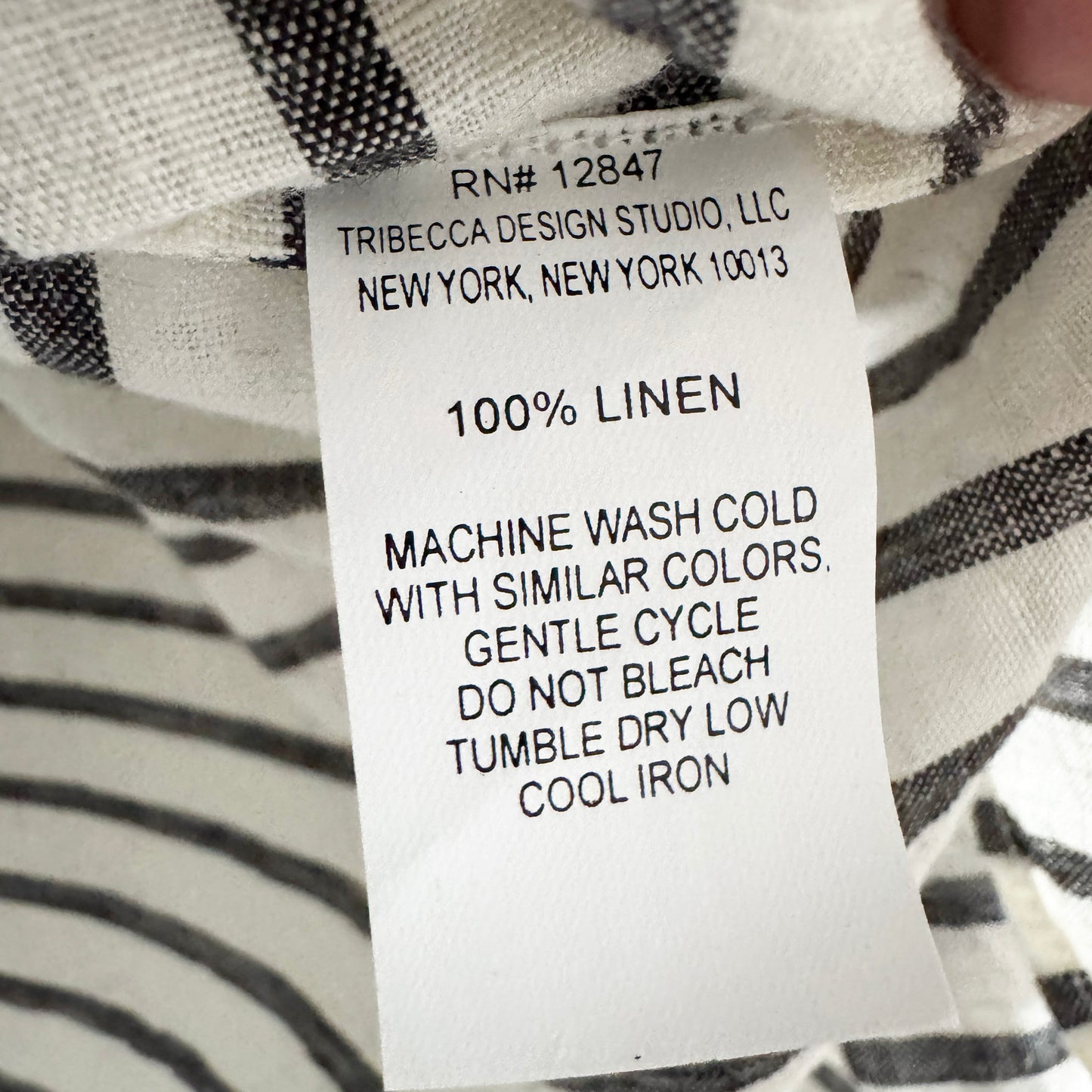 Nili Lotan Striped Linen Top, size Large