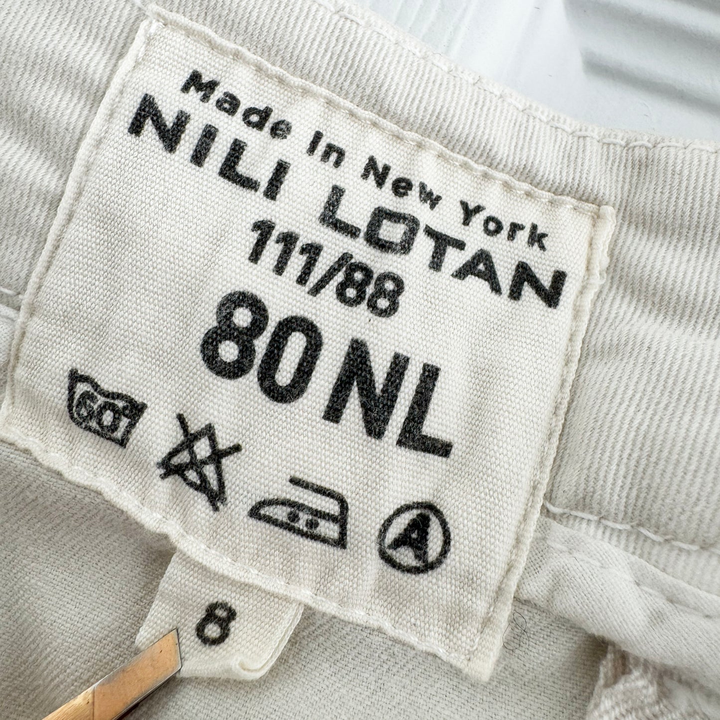 Nili Lotan "Tel Aviv" pants in "Bone", size 8