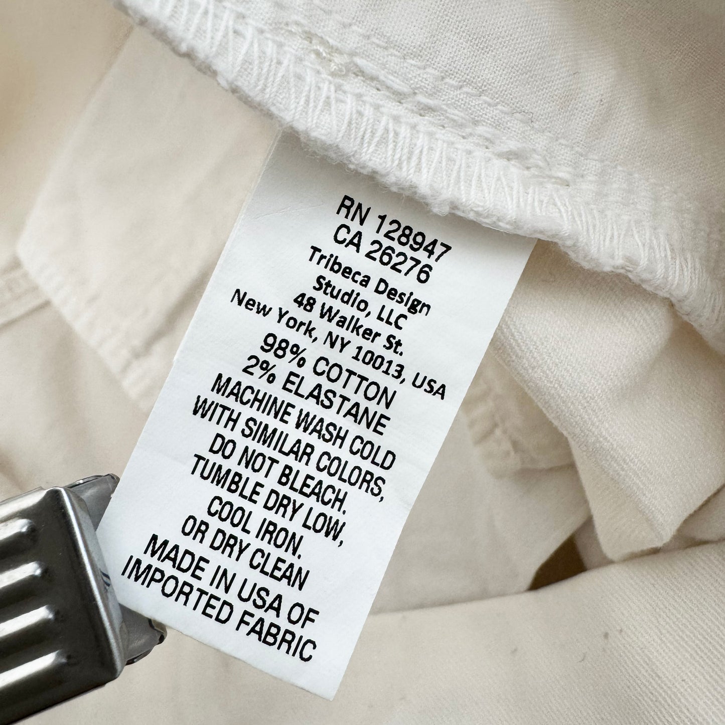 Nili Lotan "Tel Aviv" pants in "Eggshell", size 10