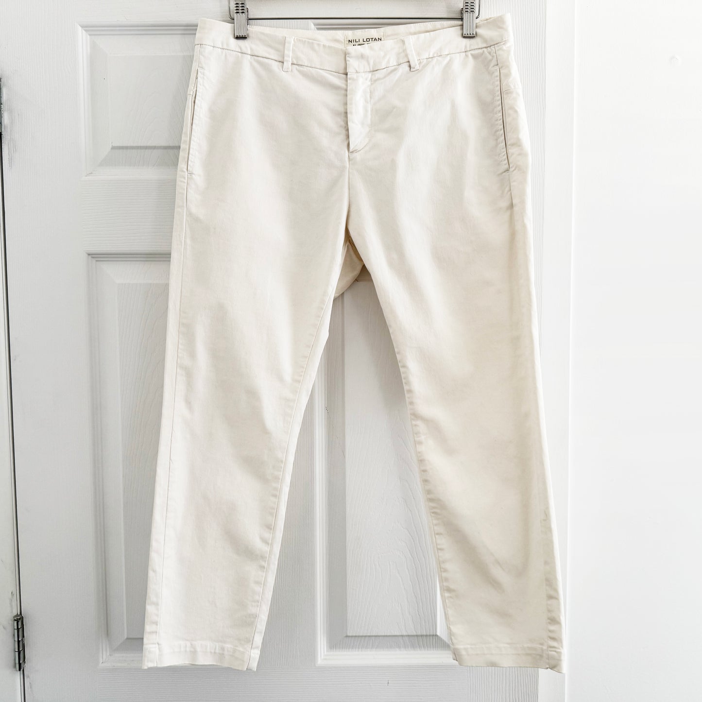 Nili Lotan "Tel Aviv" pants in "Eggshell", size 10