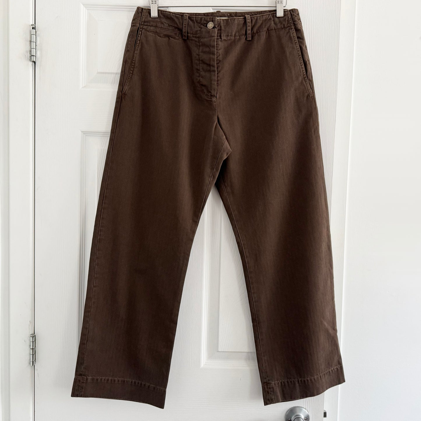Nili Lotan "Tomboy" Pant in Chocolate Brown, size 8
