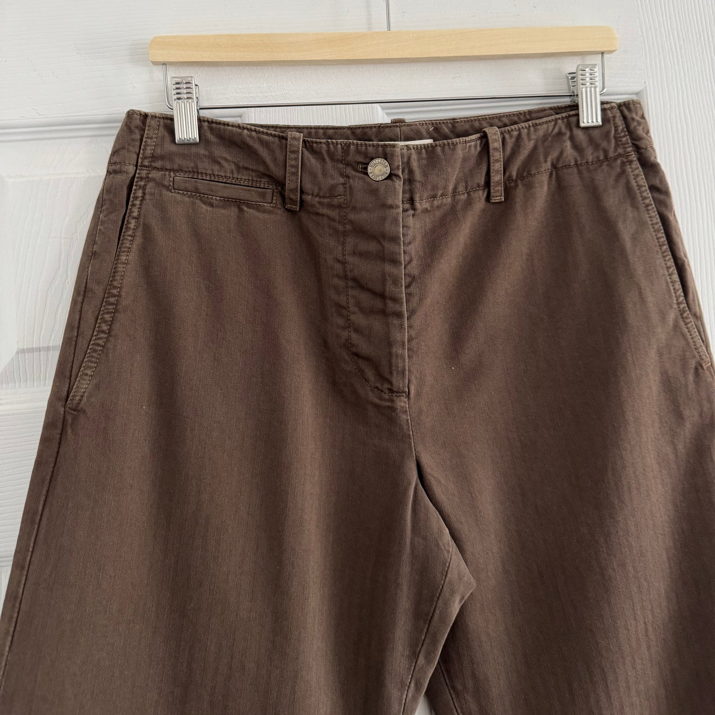 Nili Lotan "Tomboy" Pant in Chocolate Brown, size 8