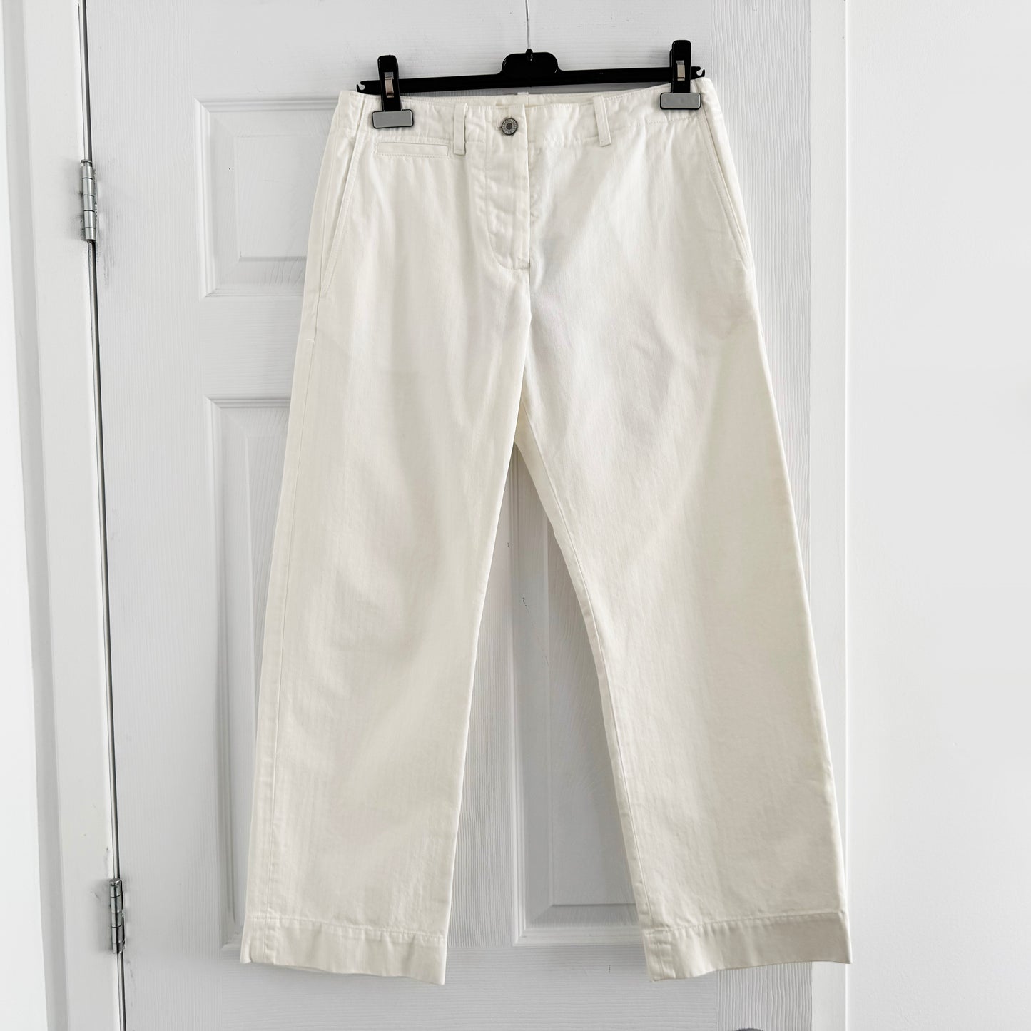 Nili Lotan "Tomboy" Cuffed Pant in White, size 4