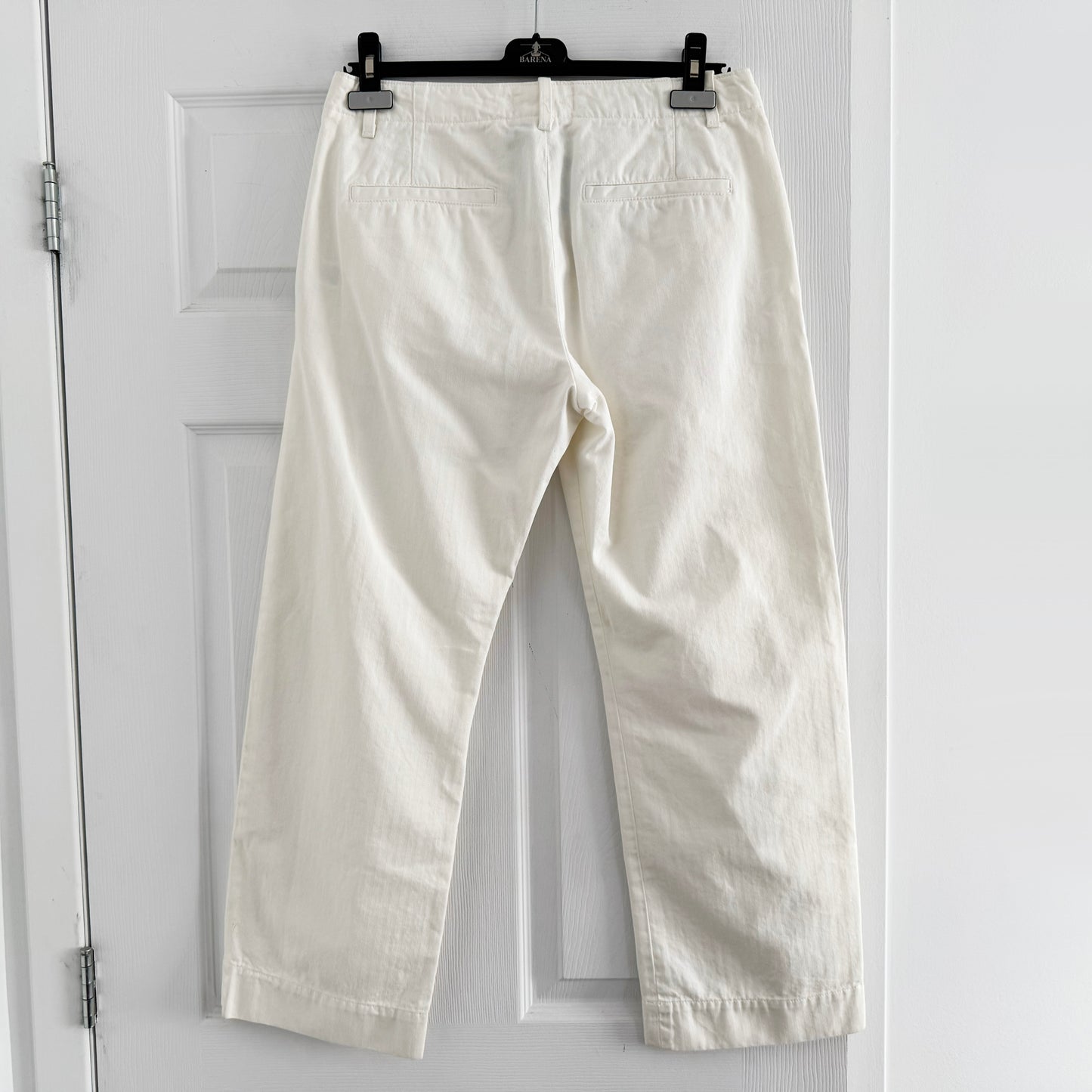 Nili Lotan "Tomboy" Cuffed Pant in White, size 4