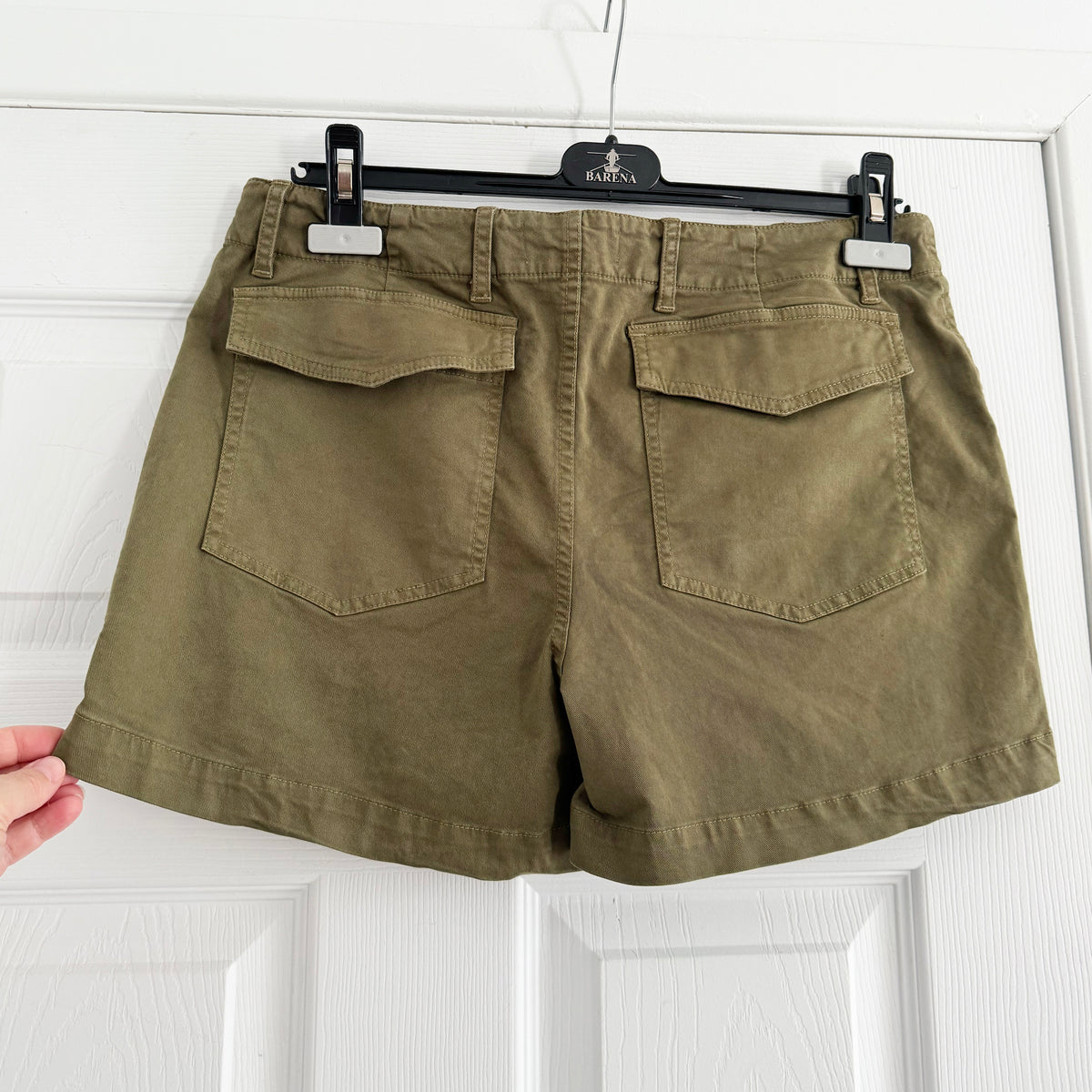 Nili Lotan "Utility" Shorts in Military Green, size 8