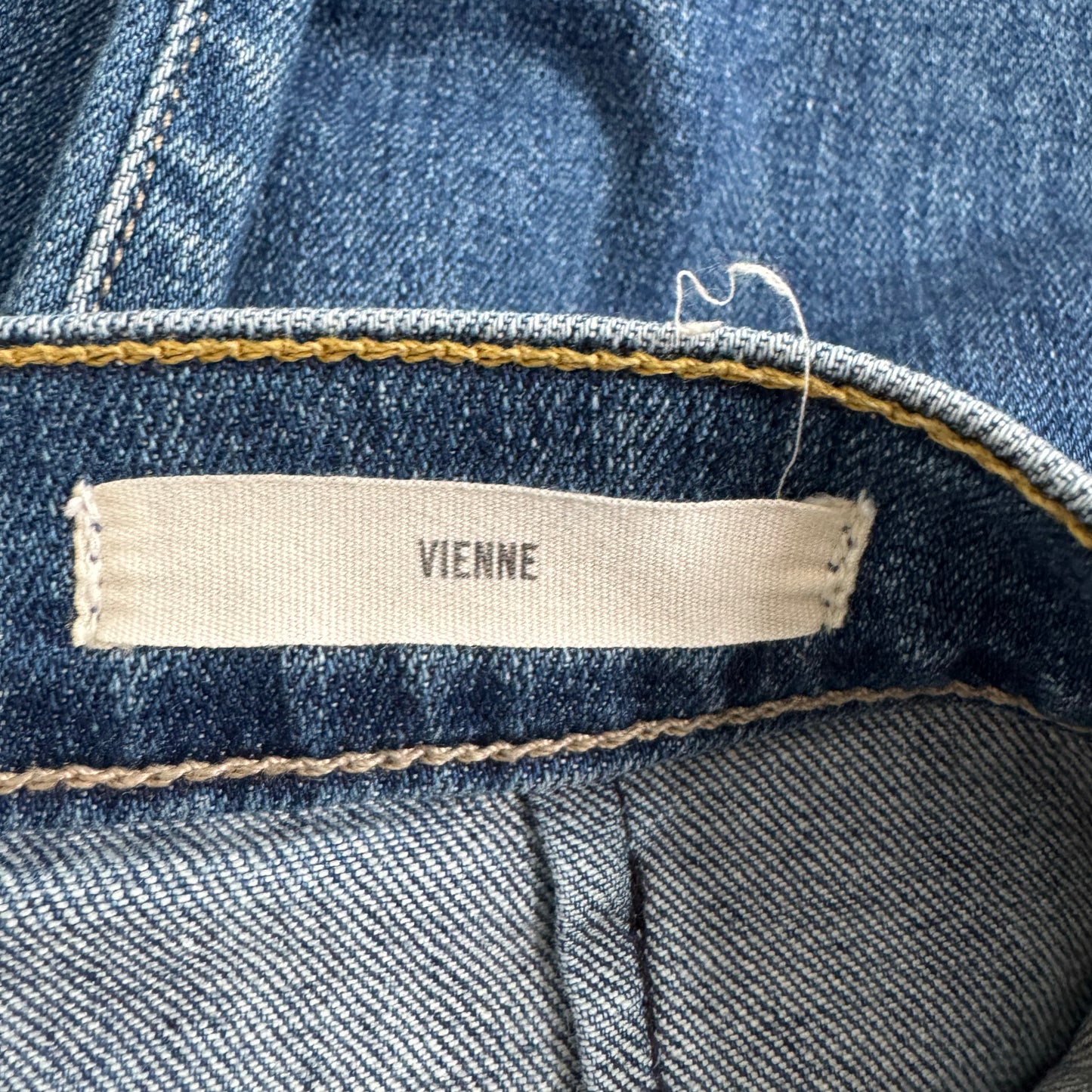 Nili Lotan "Vienne" Denim Gaucho Pants in "Classic Wash", size 30