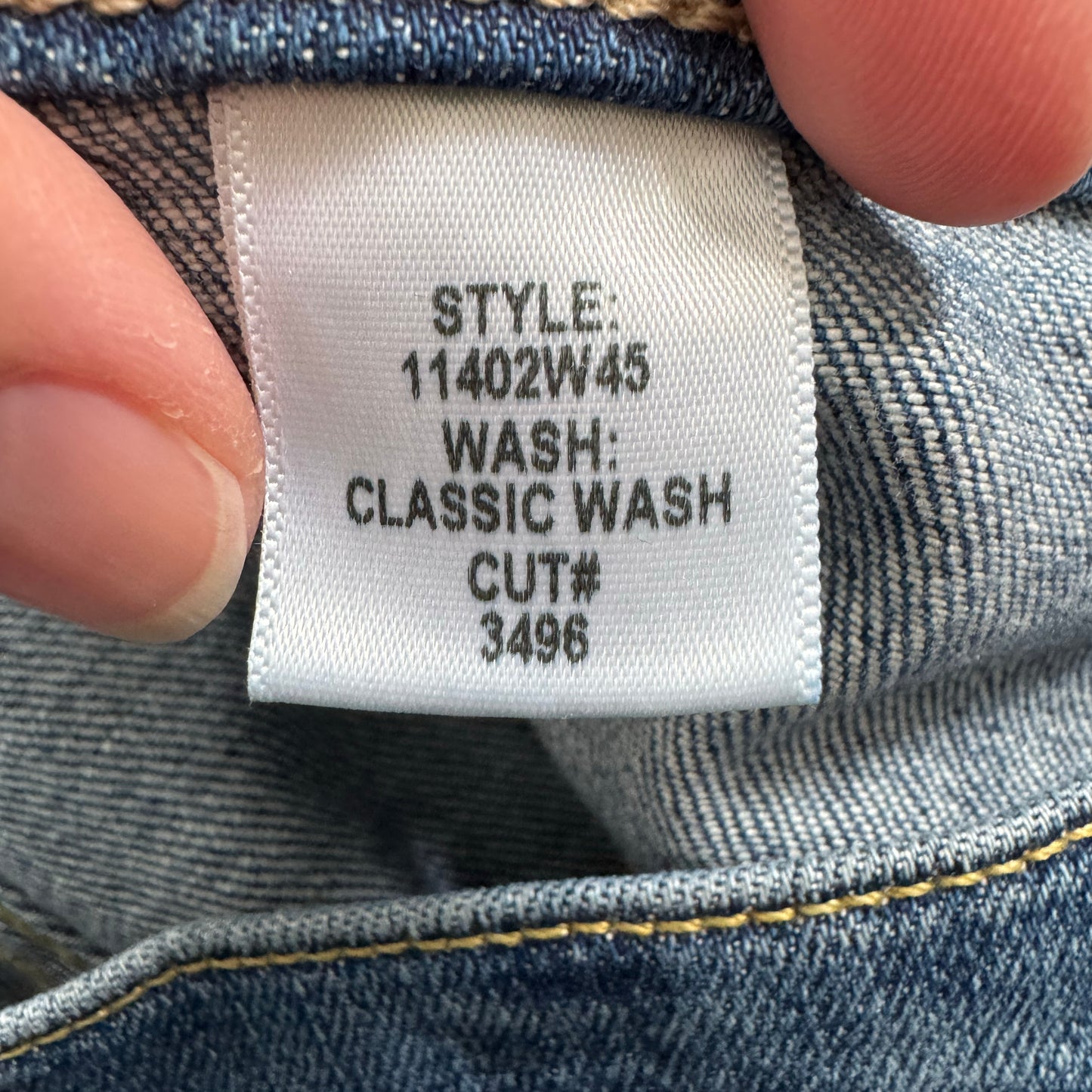 Nili Lotan "Vienne" Denim Gaucho Pants in "Classic Wash", size 30