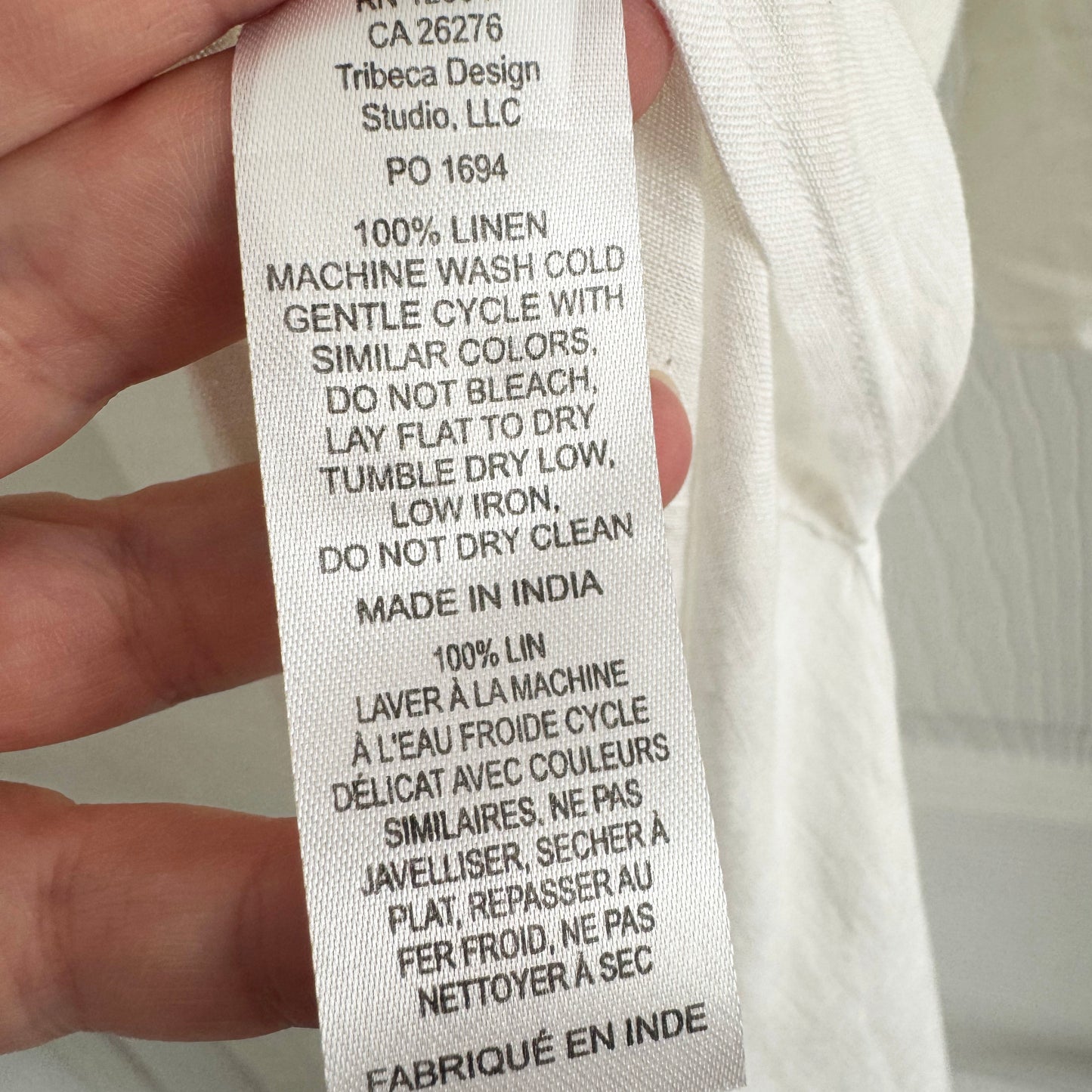 Nili Lotan "Galabeya" Linen Maxi Dress in White, size Small