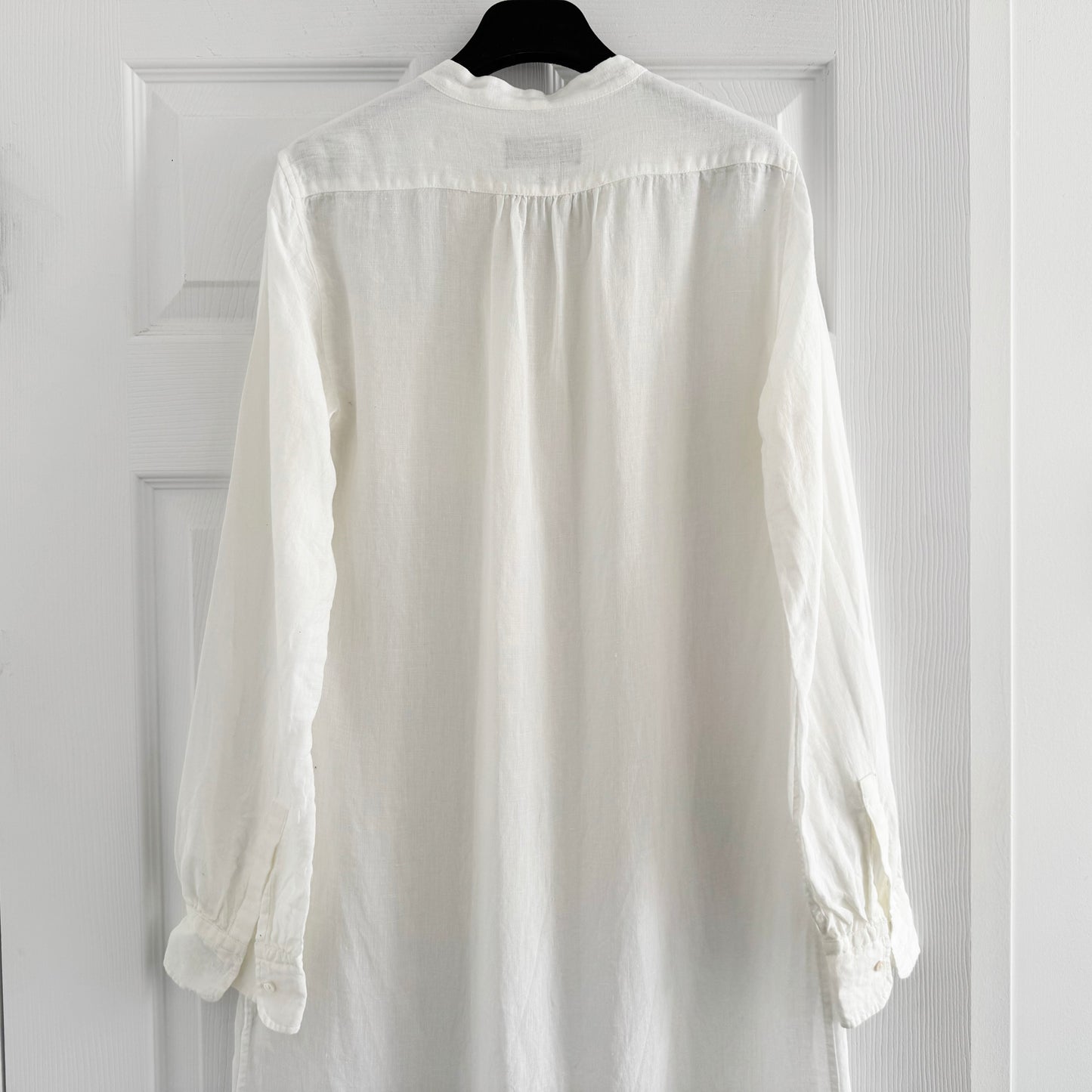 Nili Lotan "Galabeya" Linen Maxi Dress in White, size Small