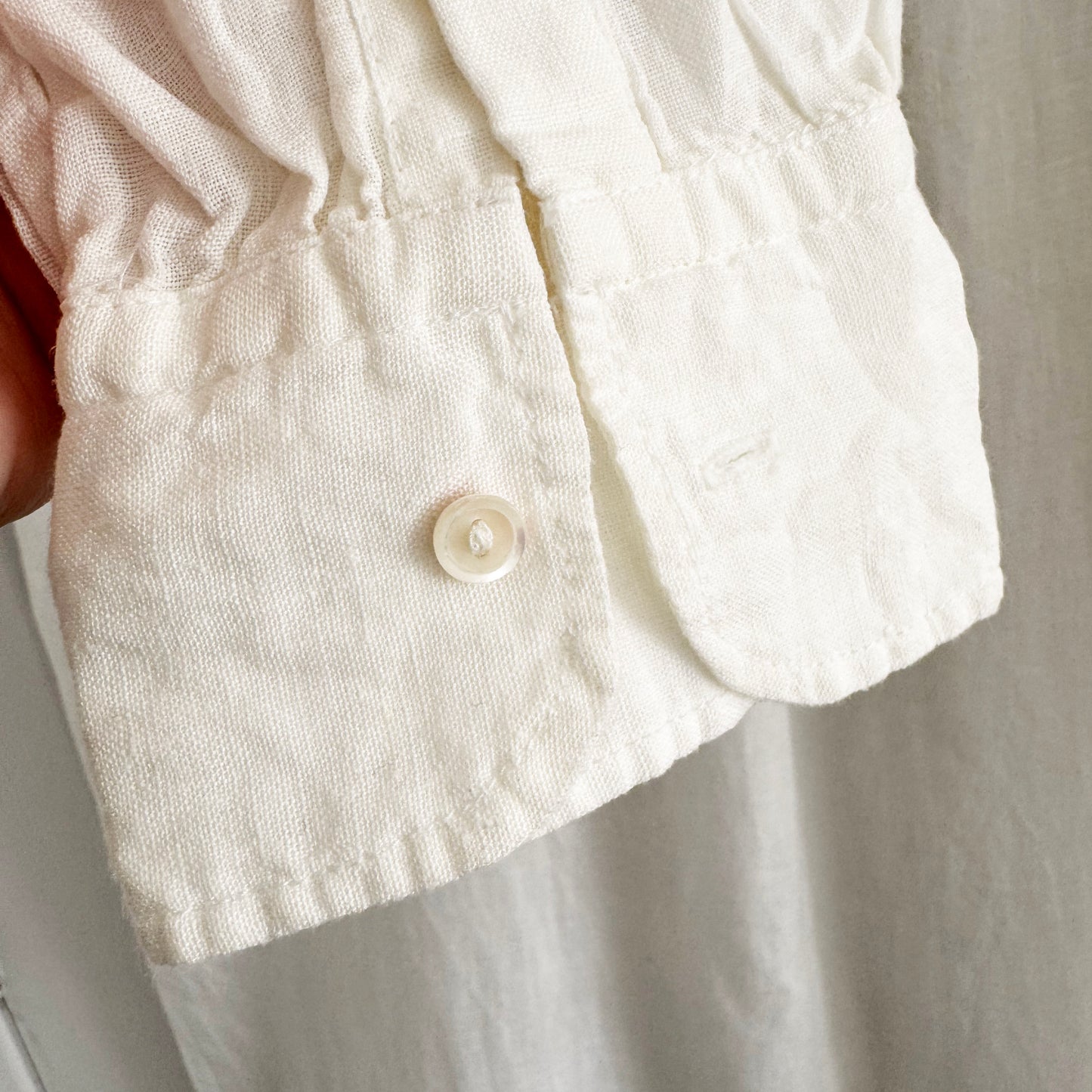 Nili Lotan "Galabeya" Linen Maxi Dress in White, size Small