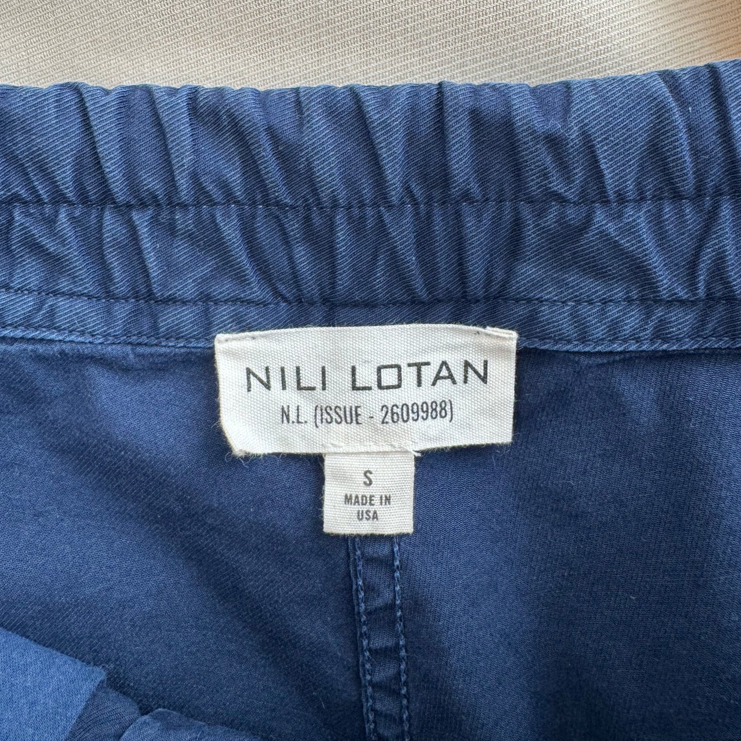 Nili Lotan "Casablanca" Pant in Marine, size Small