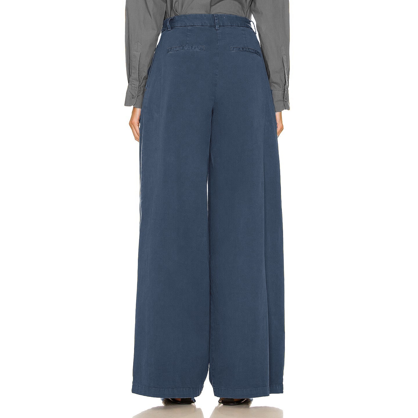 Nili Lotan "Dillon" Wide Leg Pants in Blue, size 8