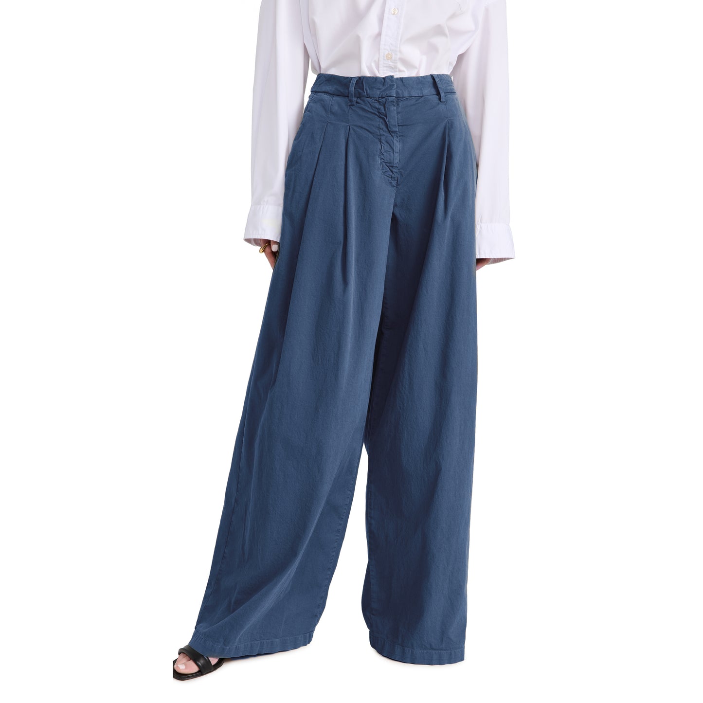 Nili Lotan "Dillon" Wide Leg Pants in Blue, size 8