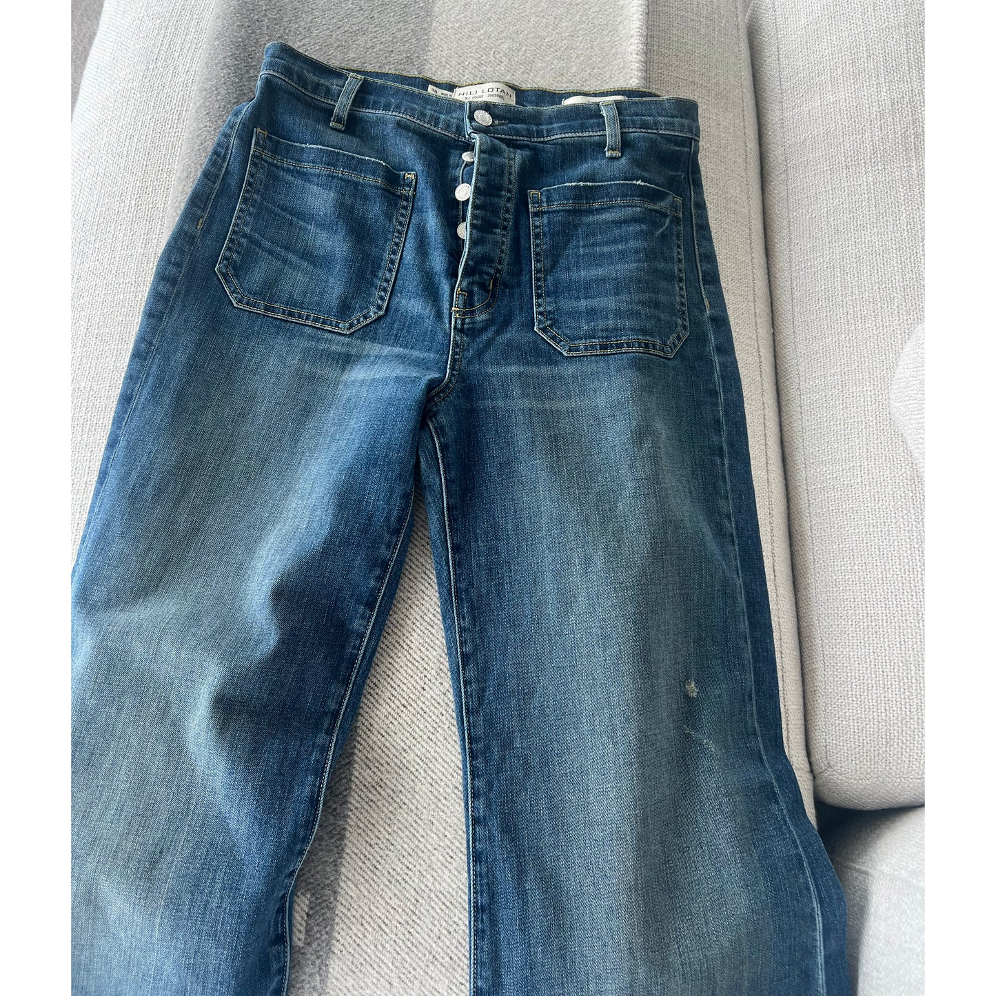 Nili Lotan "Florence" Jean in Classic Wash, Size 30