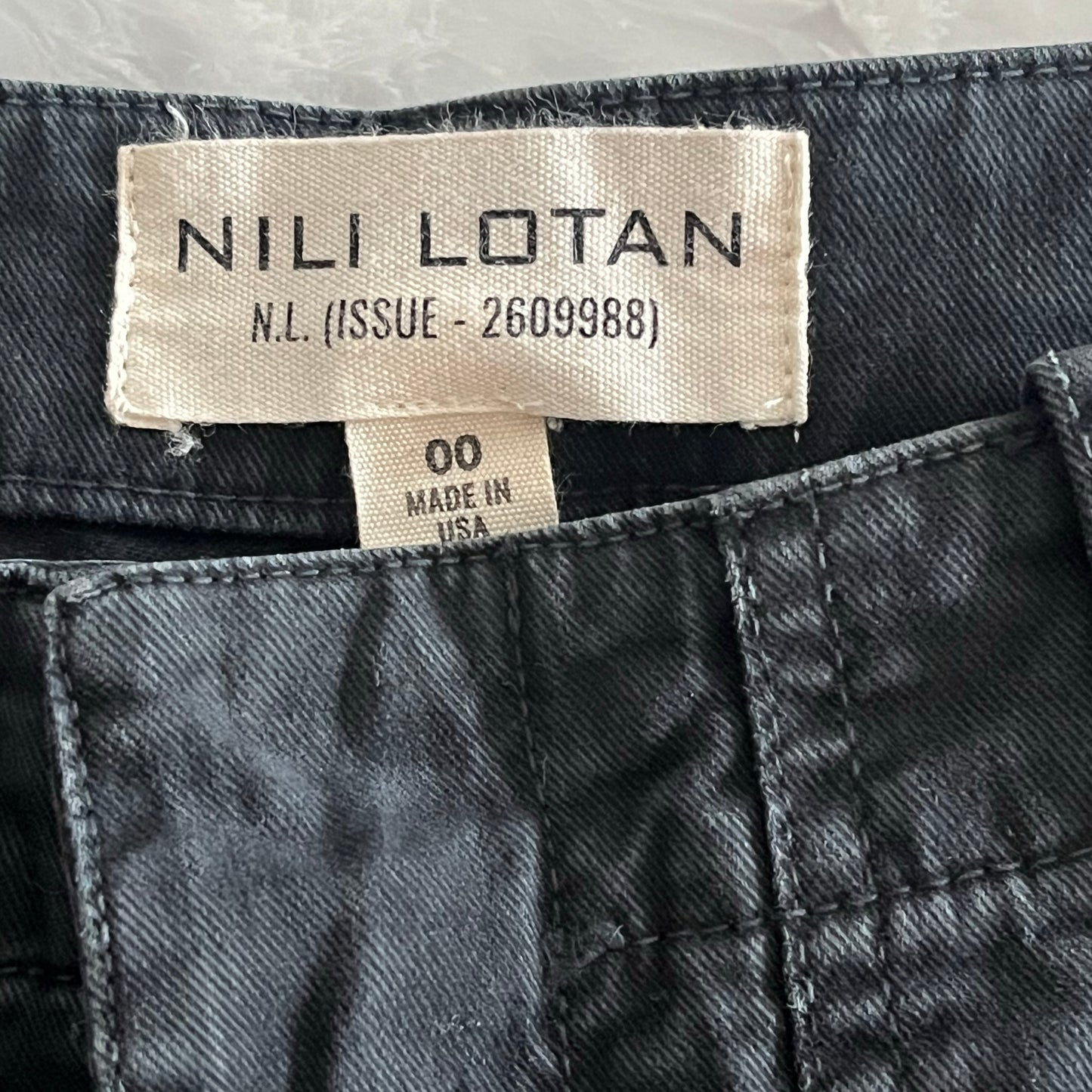 Nili Lotan "Jenna" Pant in Carbon, size 00
