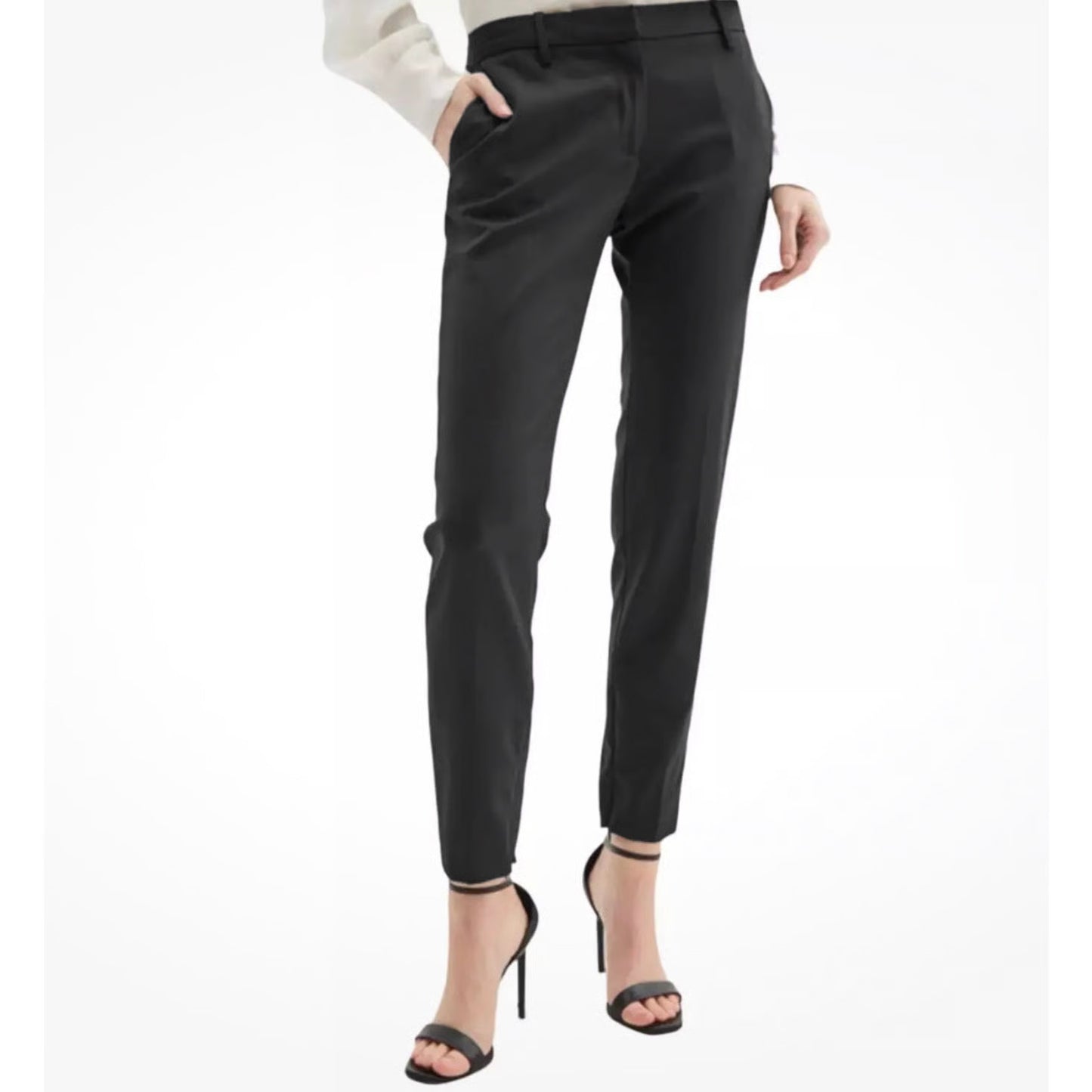 Nili Lotan "Leo" Cigarette Pants in Black, size 2