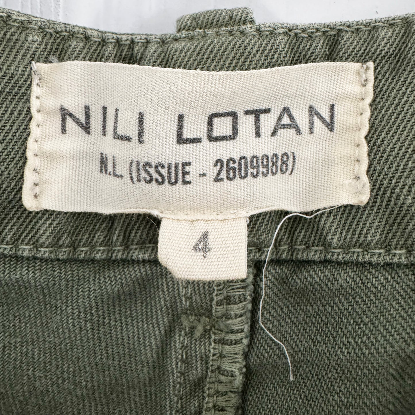 Nili Lotan "Luna" pant in green, size 4
