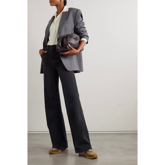 Nili Lotan "Quentin" Pant in "Carbon", size 6 ** HEMMED **