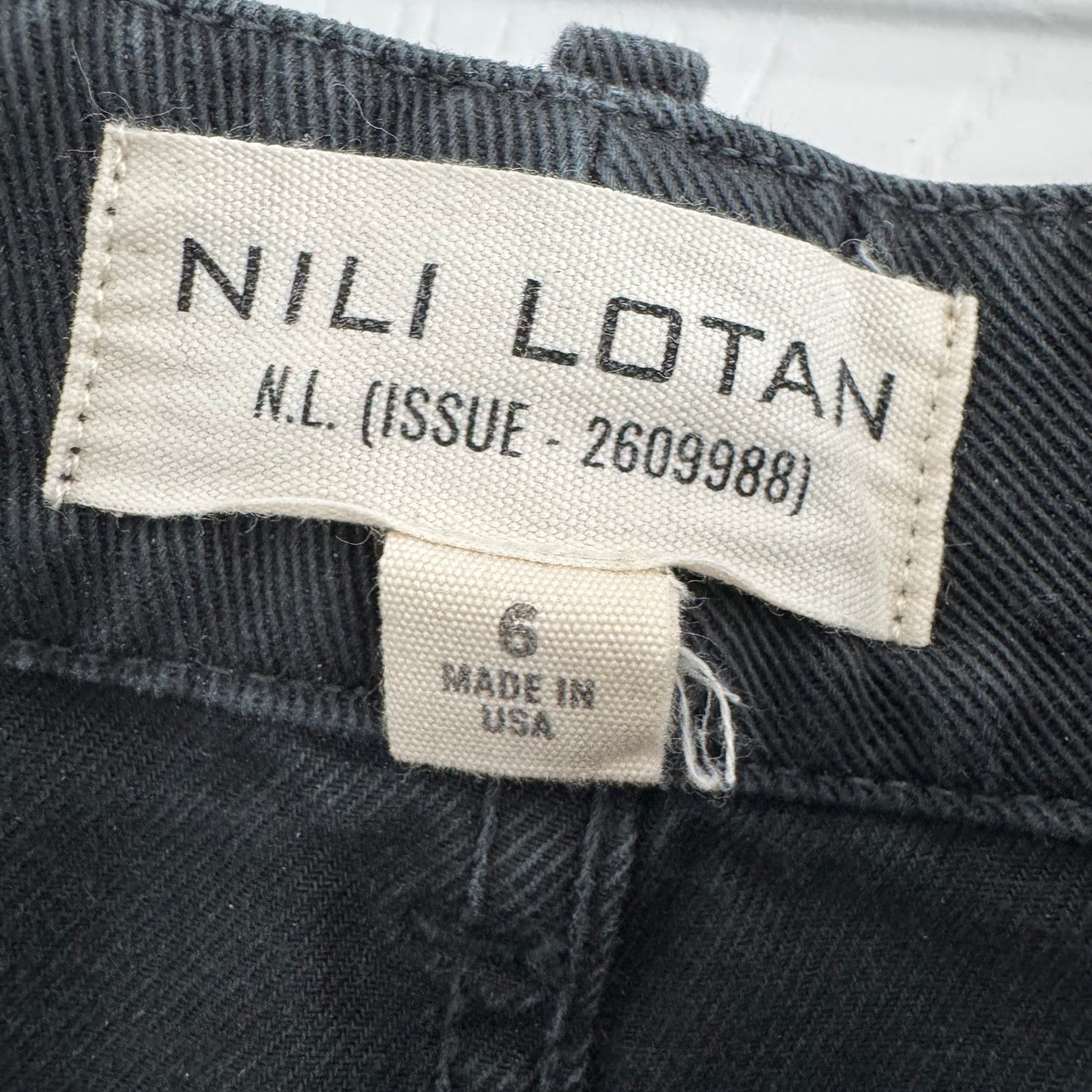 Nili Lotan "Quentin" Pant in "Carbon", size 6 ** HEMMED **