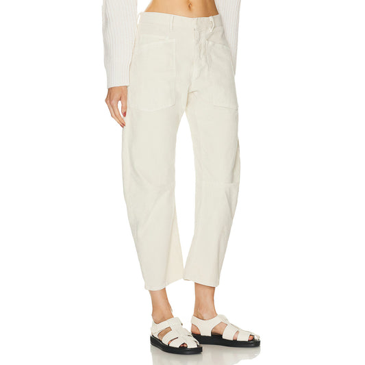 Nili Lotan "Shon" Corduroy Pant in Winter White, size 00 (fits like size 2)