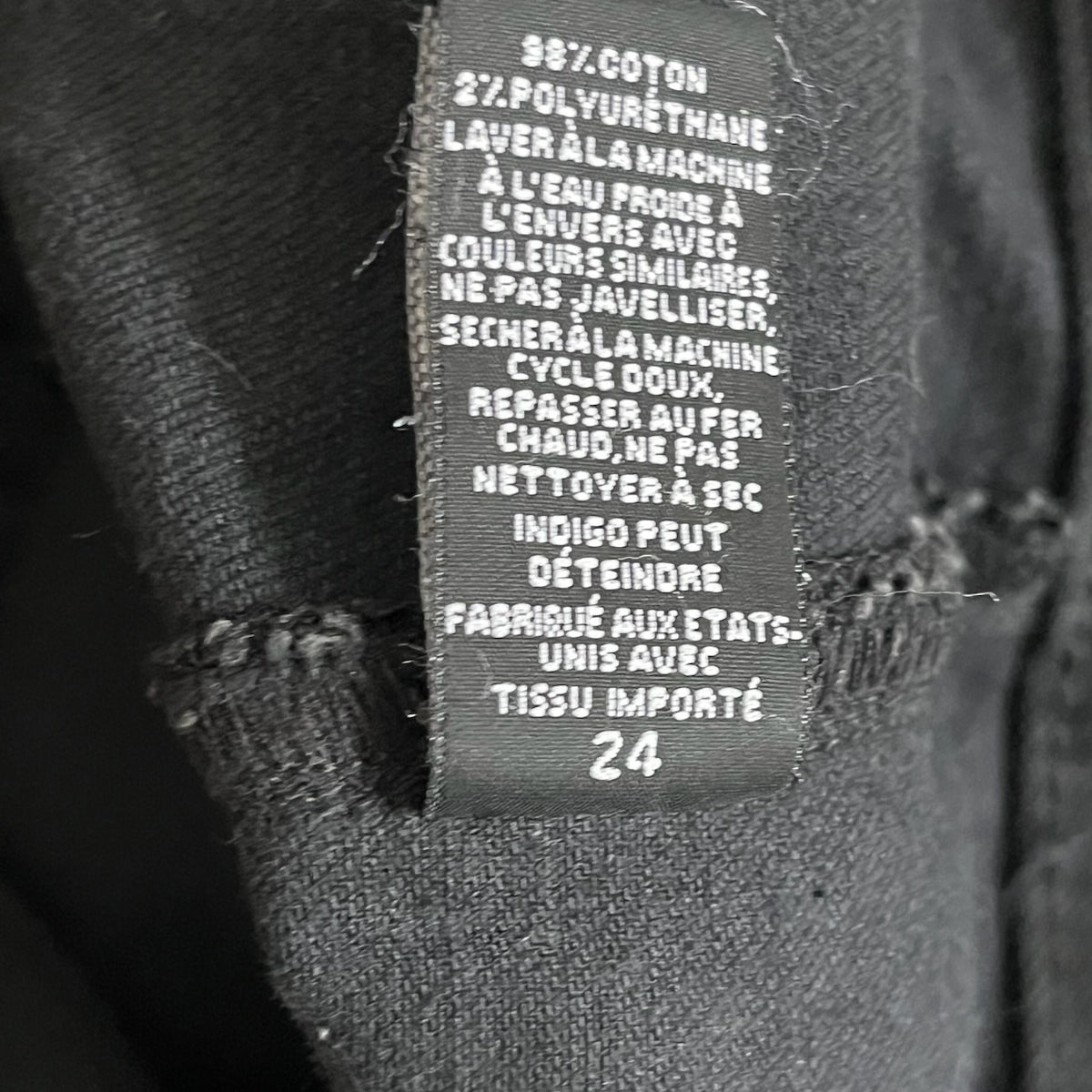 Nili Lotan "Shon" Jeans in "Black", size 24 (fits like 25)