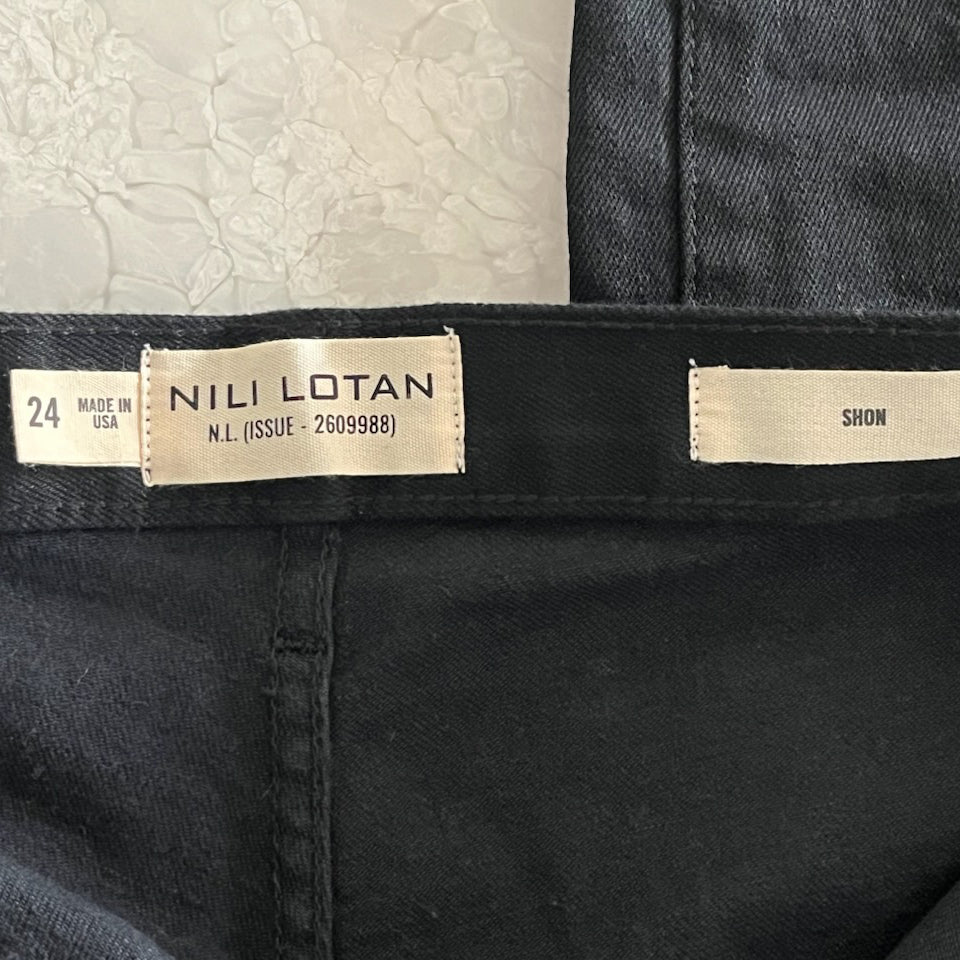 Nili Lotan "Shon" Jeans in "Black", size 24 (fits like 25)