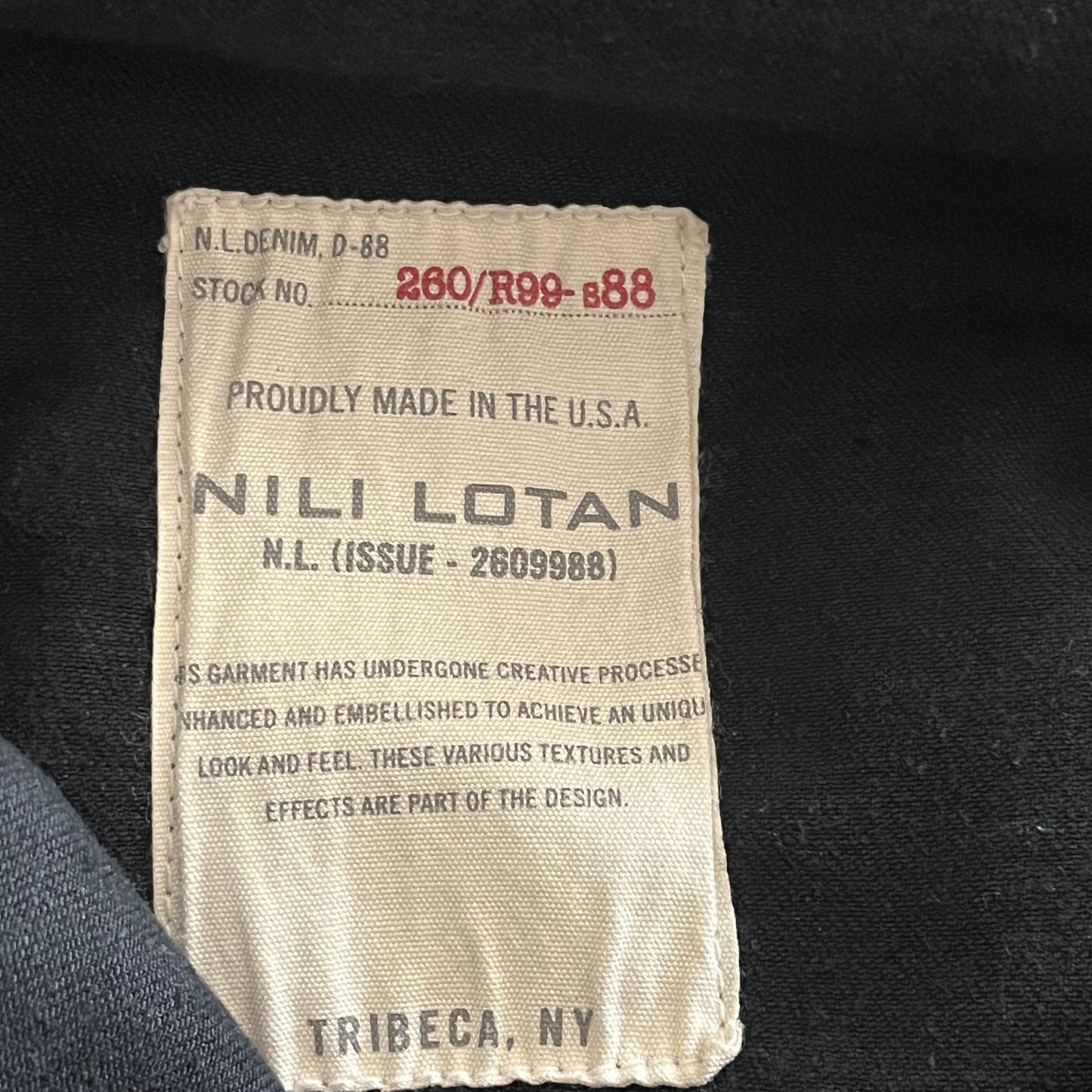 Nili Lotan "Shon" Jeans in "Black", size 24 (fits like 25)