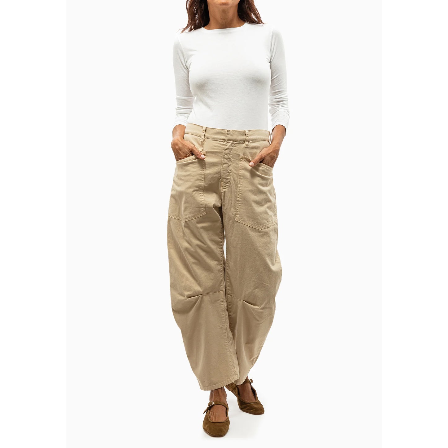 Nili Lotan "Shon" Pants in Sandstone, size 10 (fits size 12)