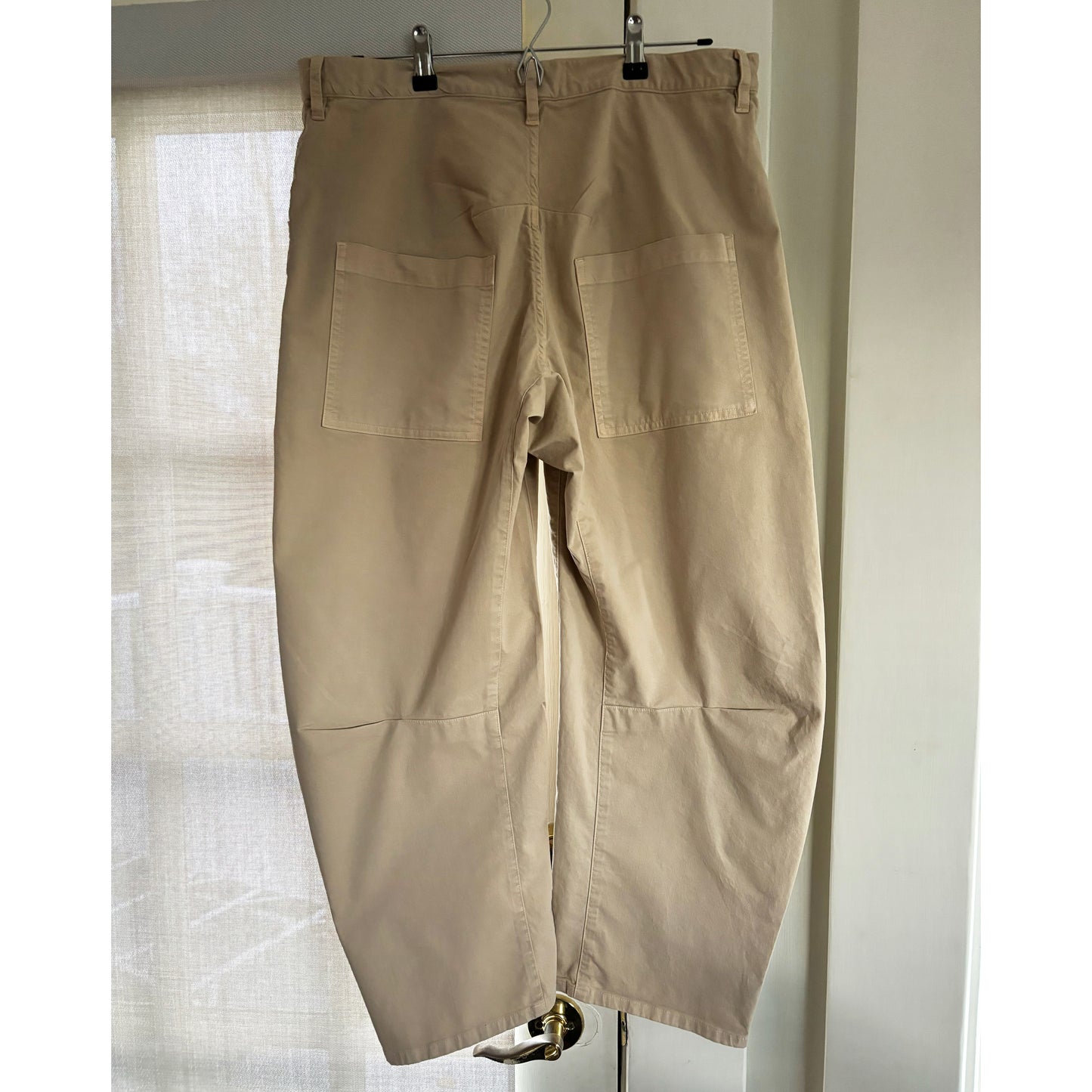 Nili Lotan "Shon" Pants in Sandstone, size 10 (fits size 12)