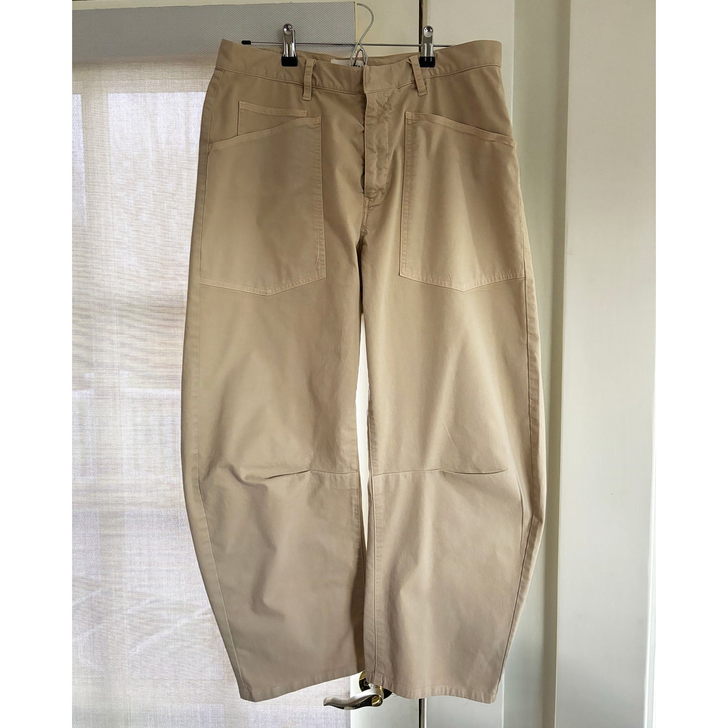 Nili Lotan "Shon" Pants in Sandstone, size 10 (fits size 12)