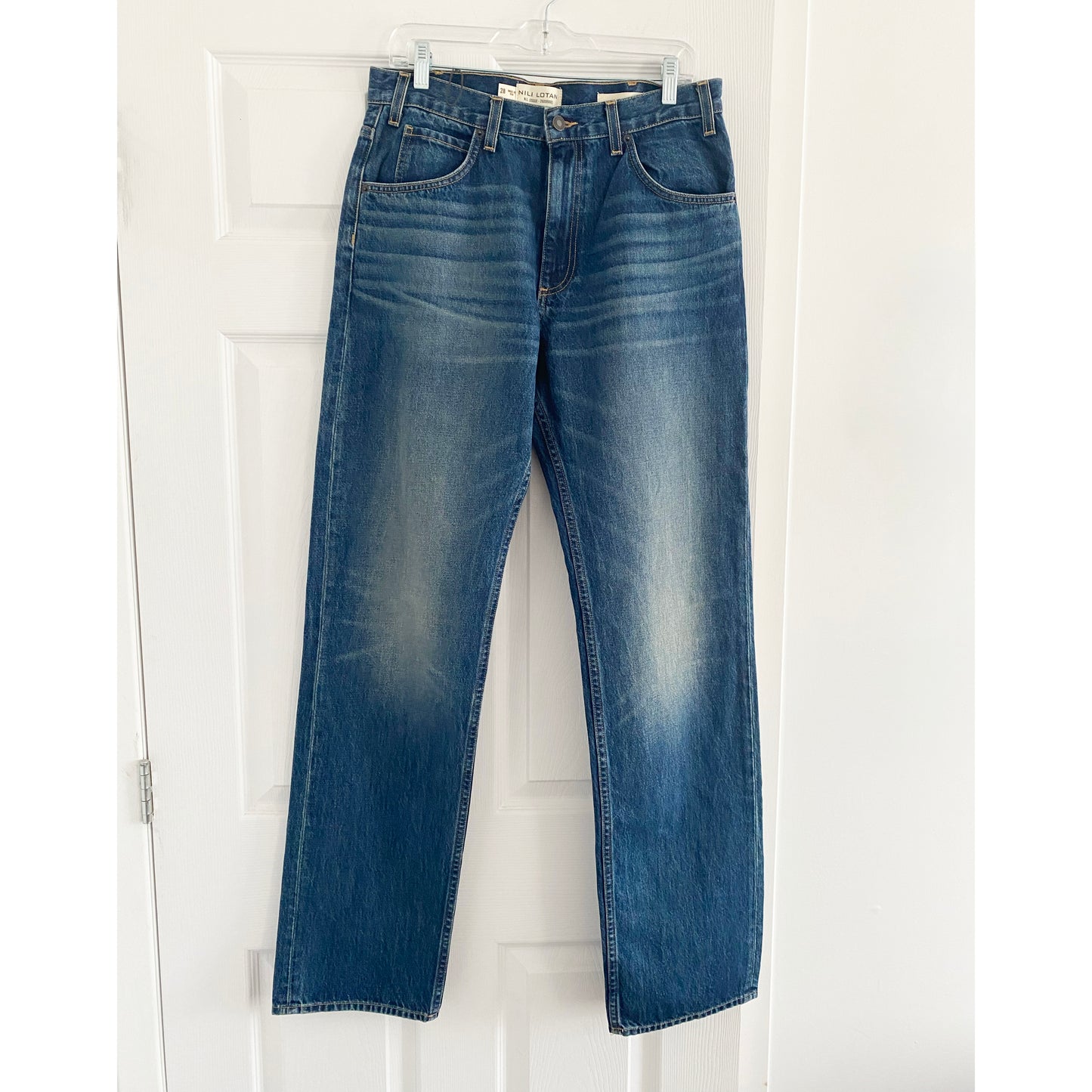 Nili Lotan "Taylor" Jeans in Simon Blue, size 28