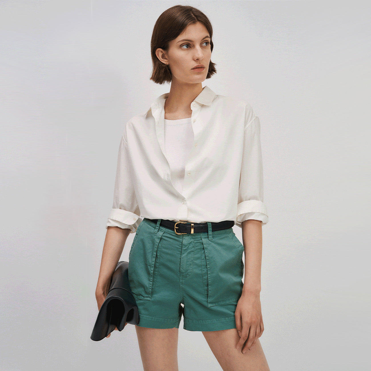 Nili Lotan Utility Short in "Jade", size 10