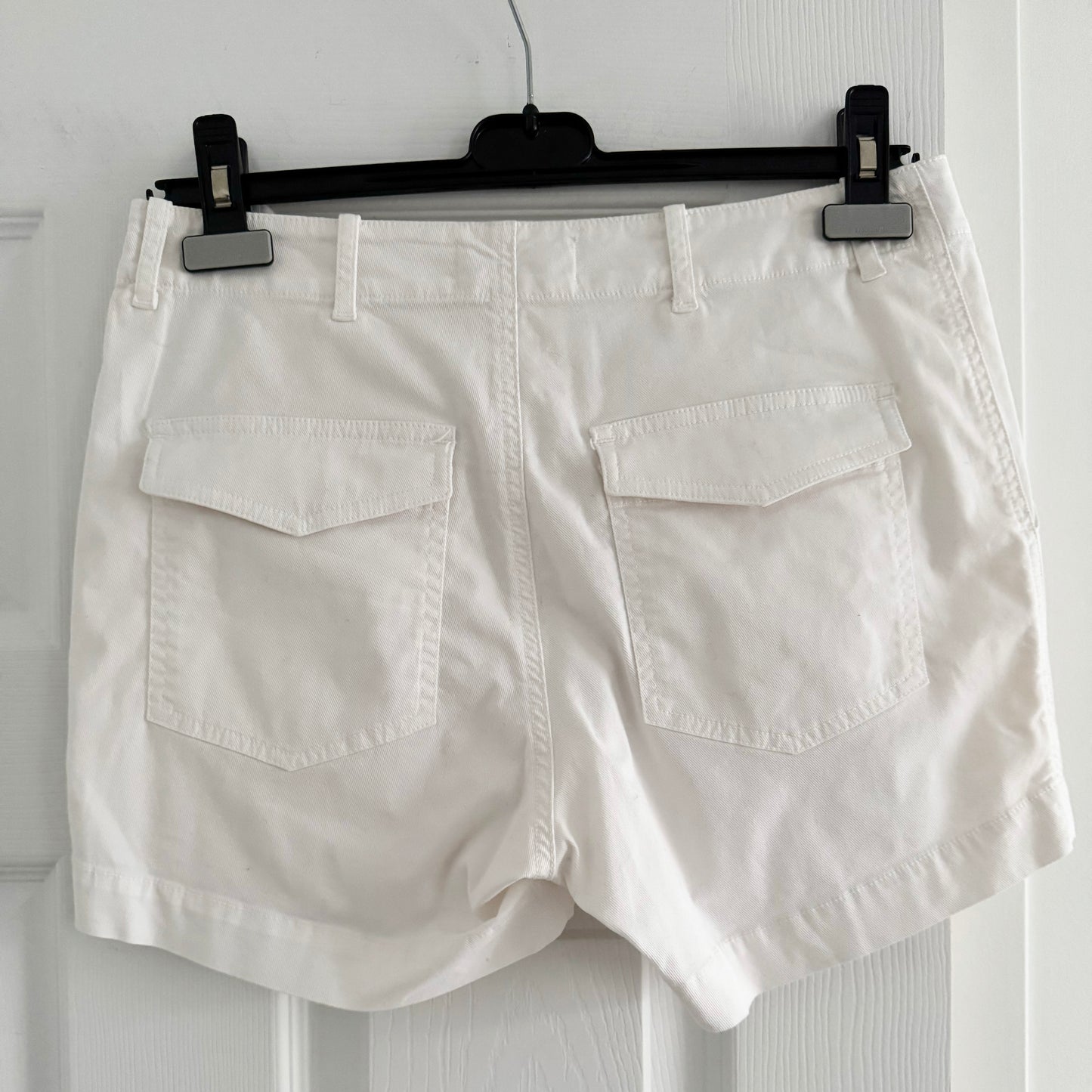 Nili Lotan Utility Shorts in White, size 2