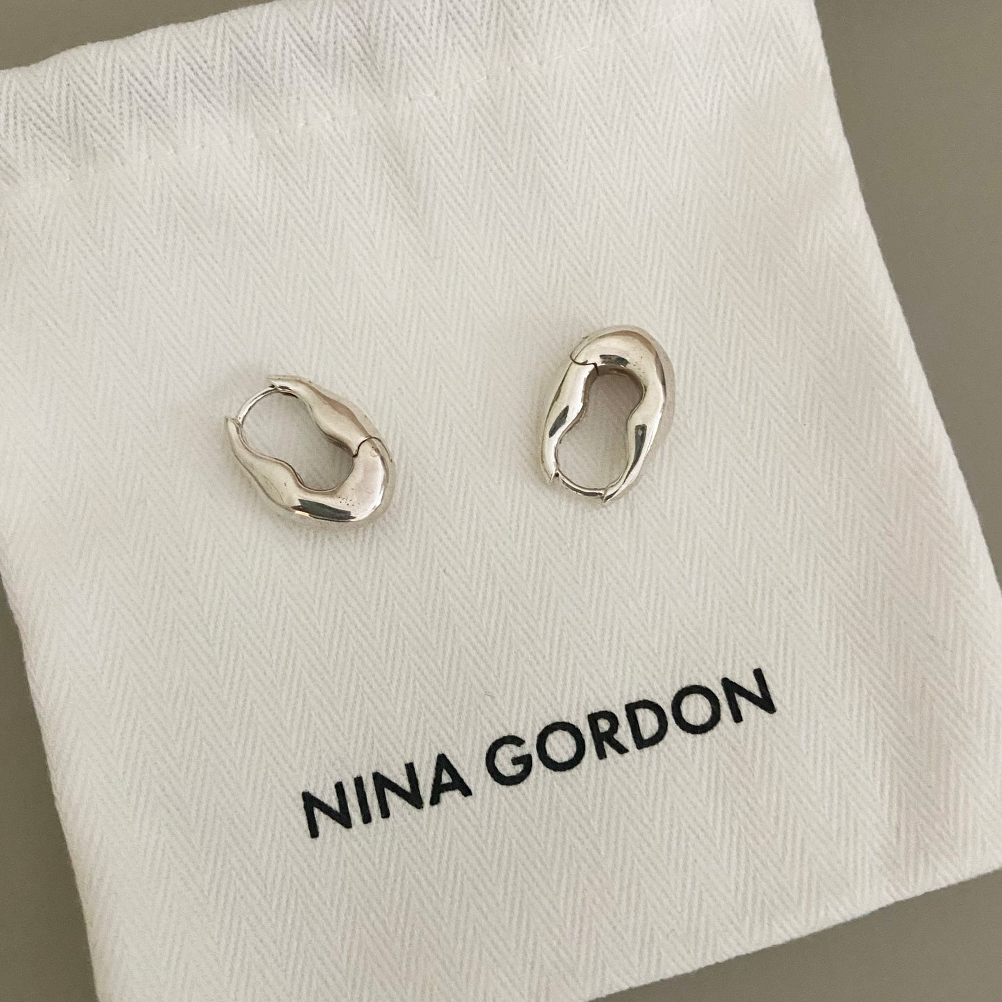 Nina Gordon "Marina" Earrings in Silver
