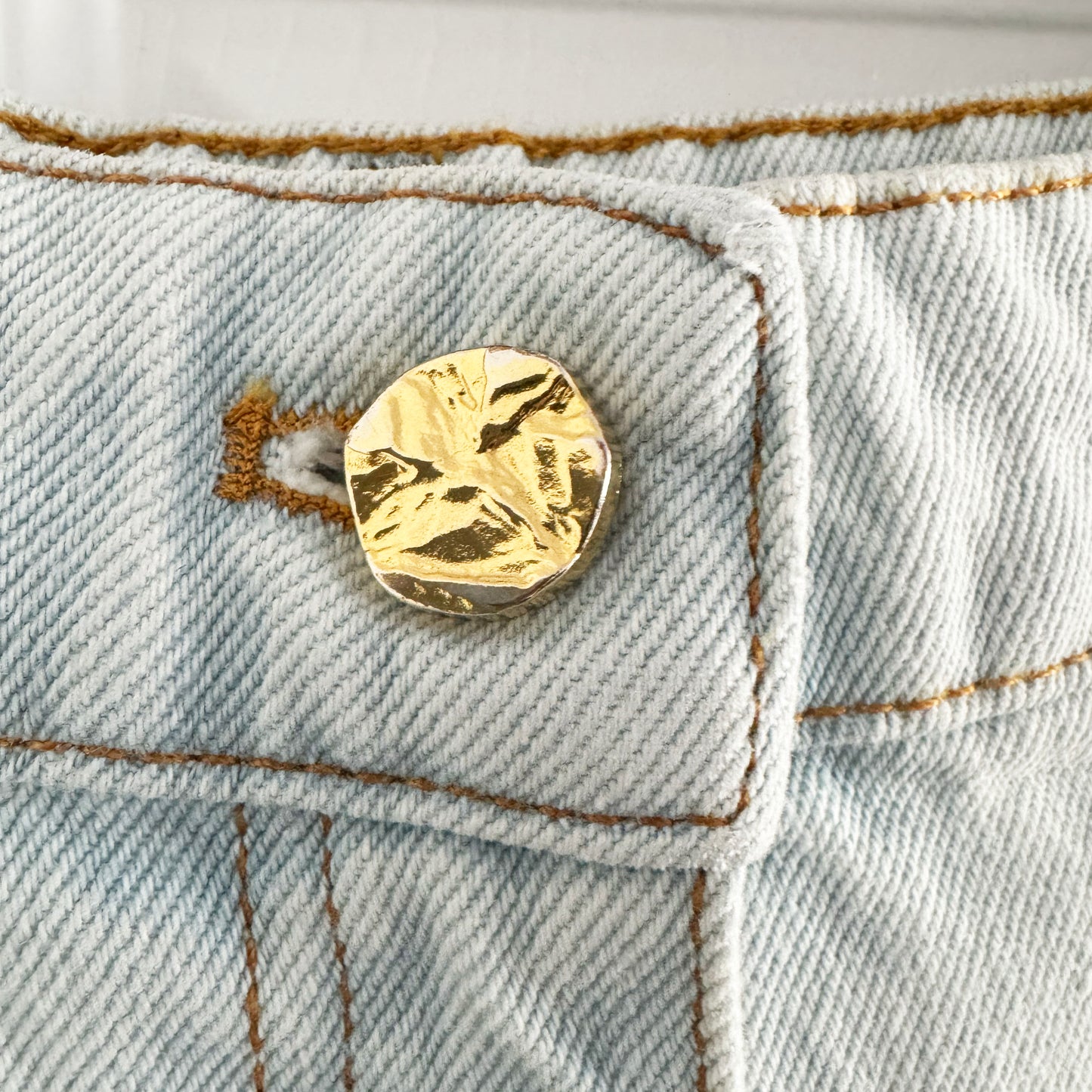 Nina Ricci High Rise Wide Leg Jeans in Light Blue, size 44 (fits like 30 in jeans) *hemmed*