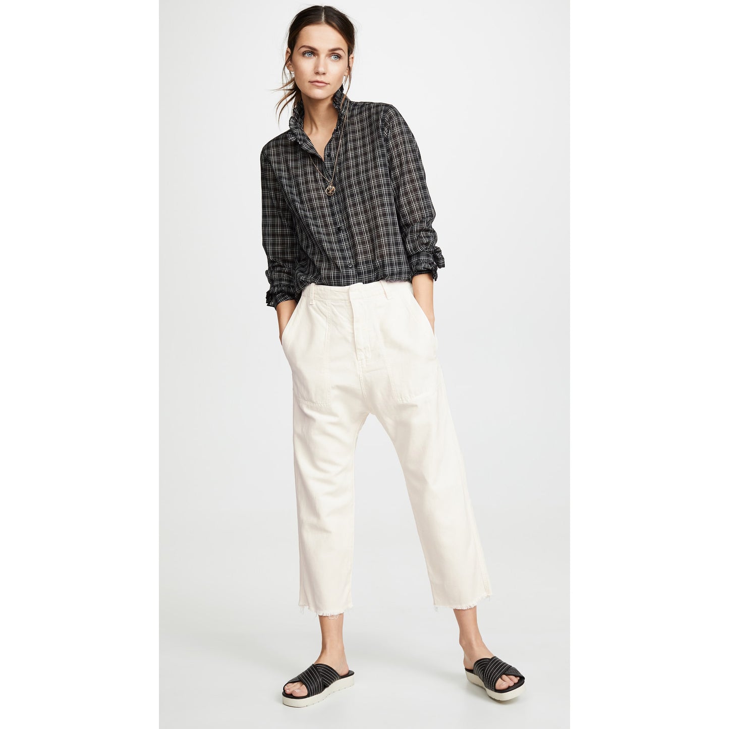 Nili Lotan Luna Pants in Eggshell, size 00 (fits like 0)