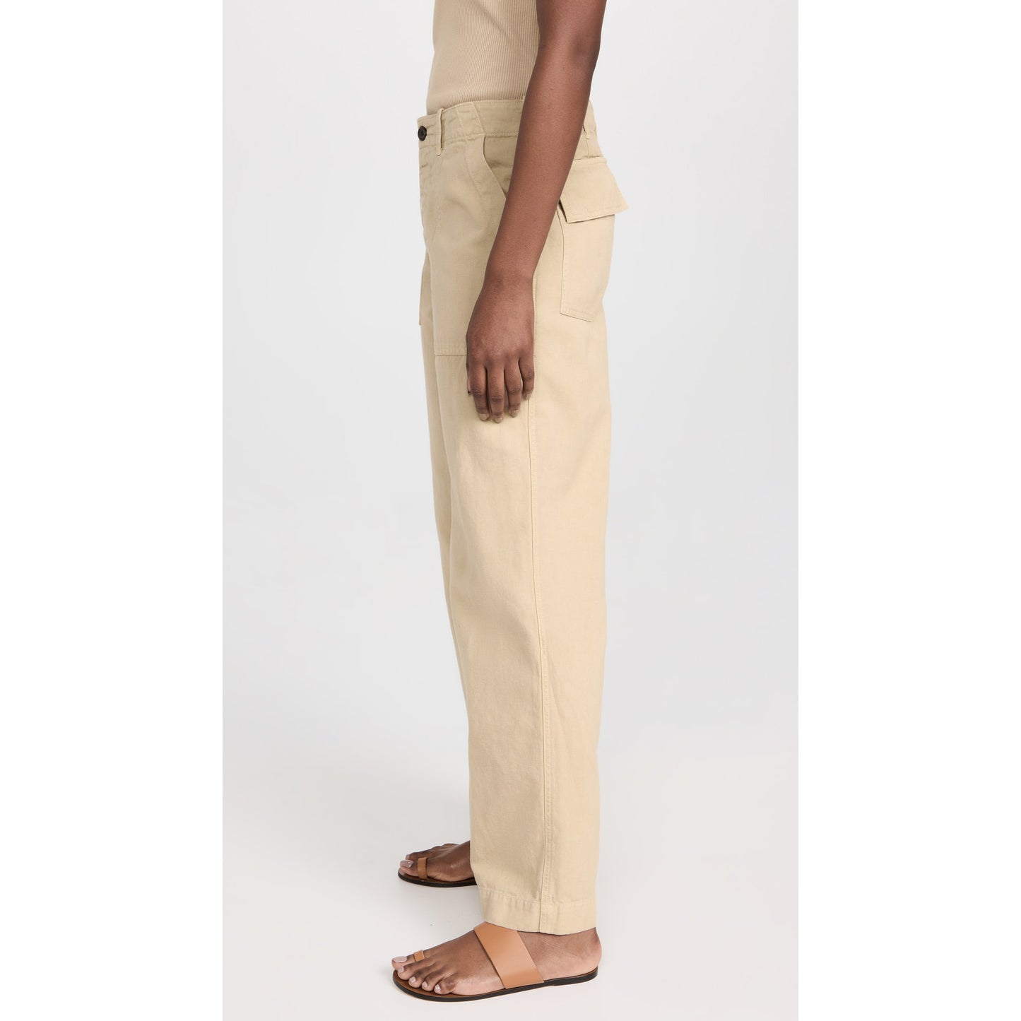 Nili Lotan Leon Boy Pant in Sandstone, Size 6