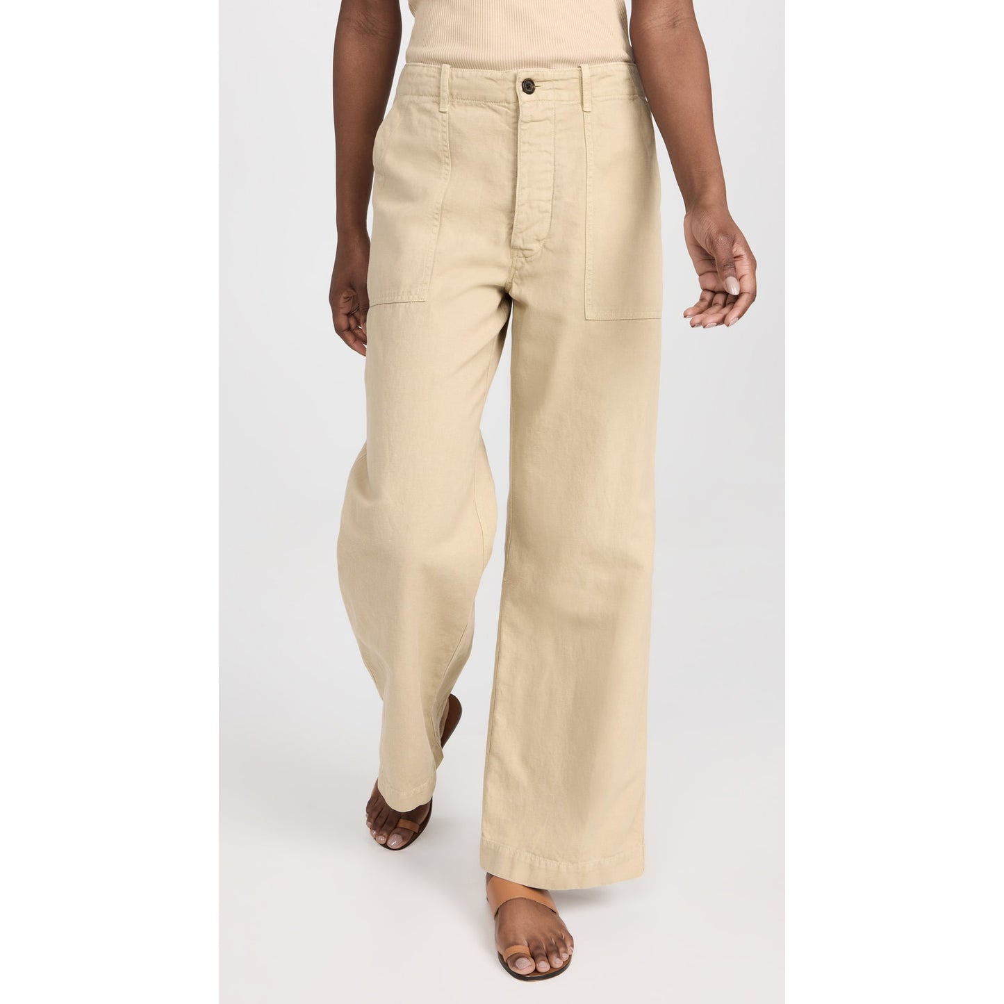 Nili Lotan Leon Boy Pant in Sandstone, Size 6