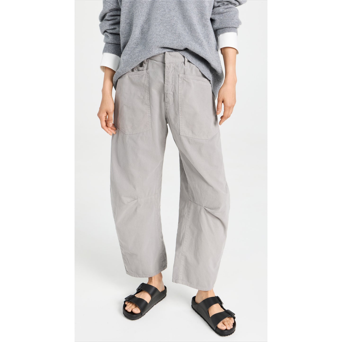 Nili Lotan "Shon" Pants in Cement Grey, size 8 (fits like comfy size 10)