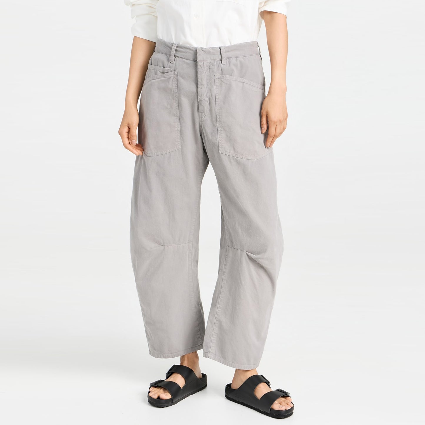 Nili Lotan "Shon" Pants in Cement Grey, size 8 (fits like comfy size 10)