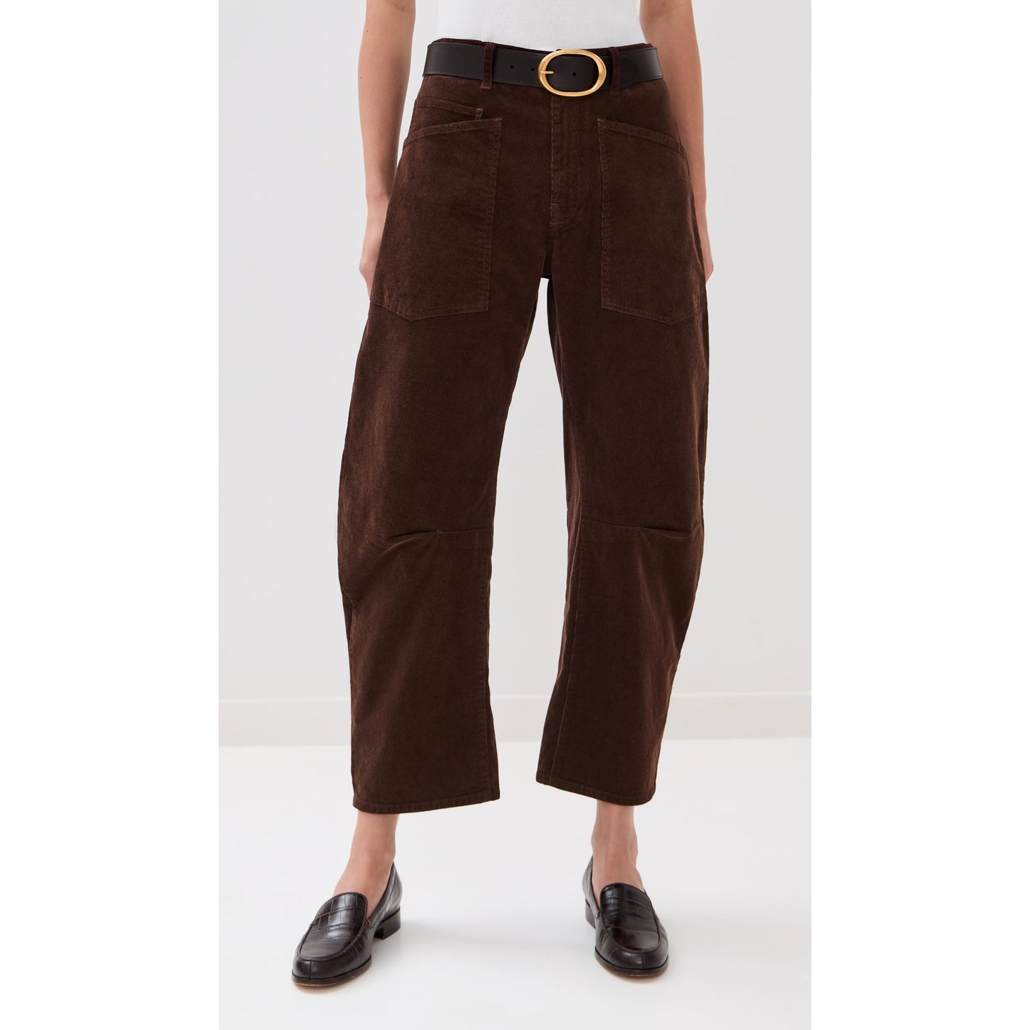 Nili Lotan "Shon" Pants in Brown Corduroy, size 2
