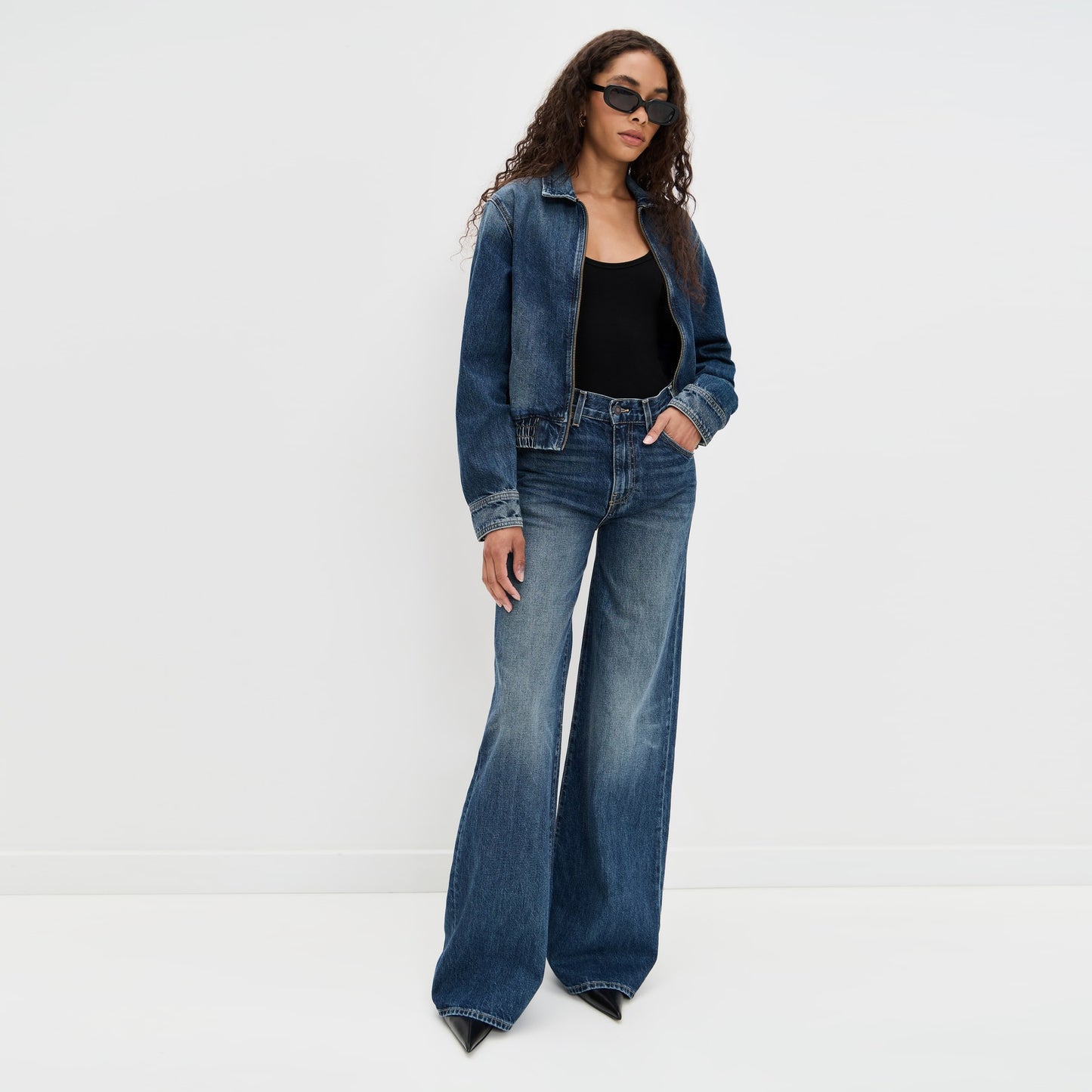Nili Lotan "Salome" Wide Leg Jeans, size 27