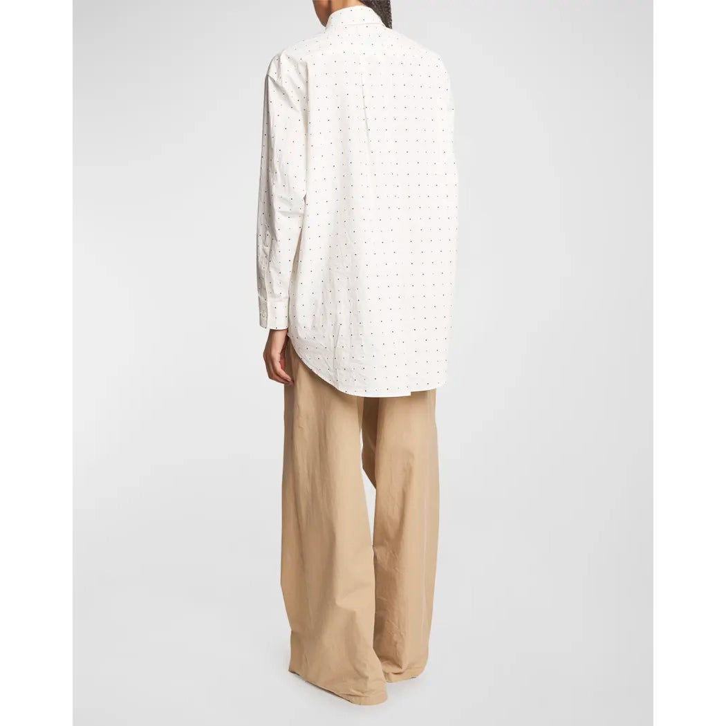 MM6 Oversize Poplin Shirt in Ivory, size 42 (size Large)