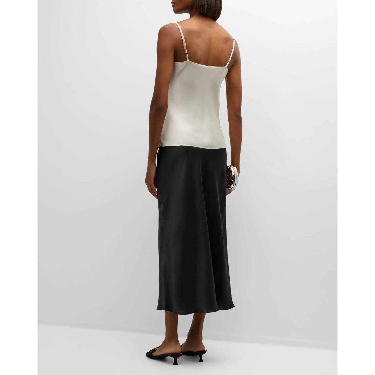 Sablyn "Miranda" Satin Skirt in Black, size Small
