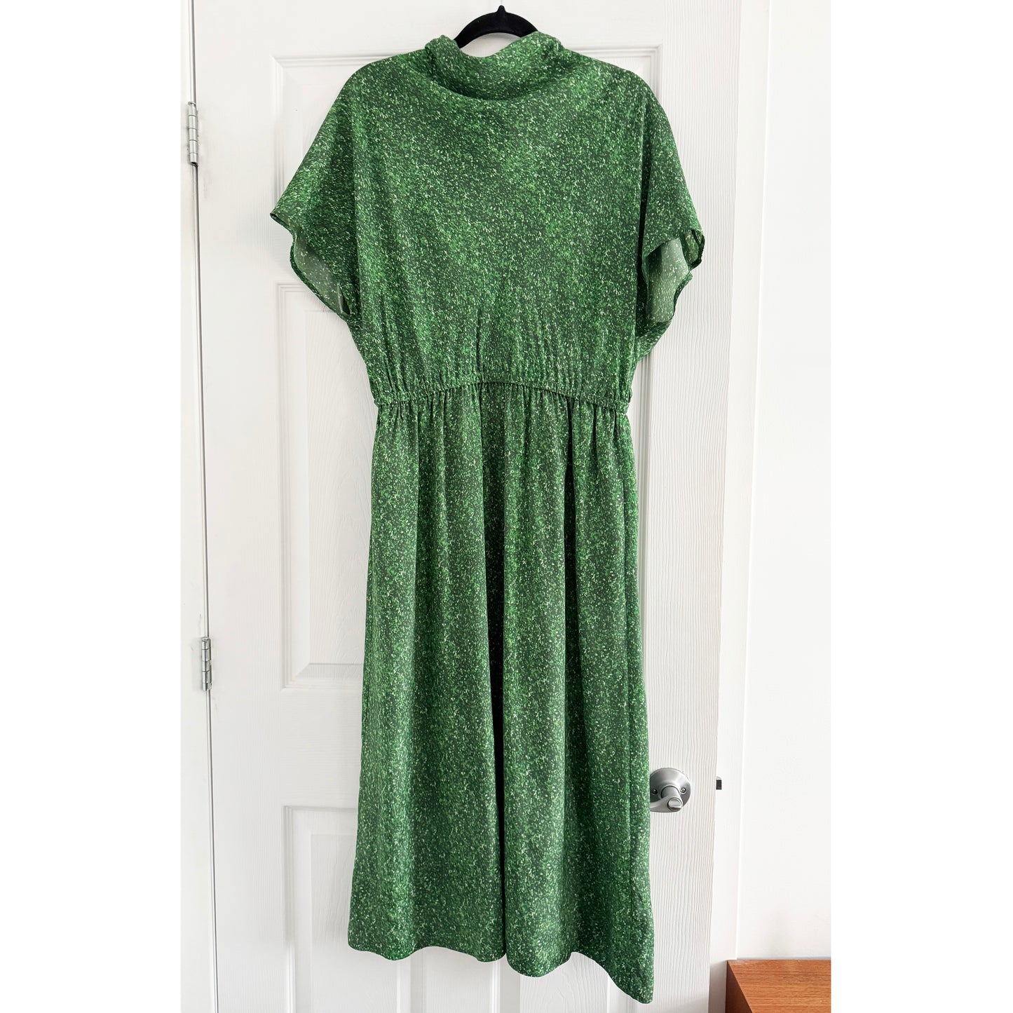 No. 6 Store "Willa" Printed Silk Dress in Green, size Large