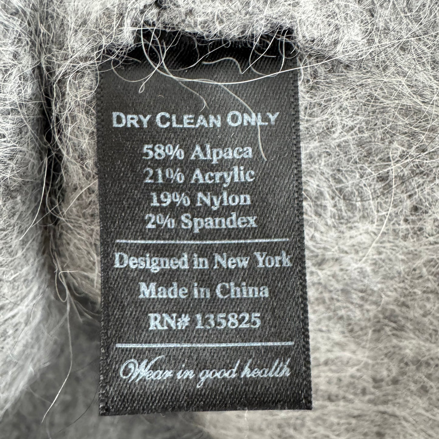 No. 6 Store "Miles" Sweater in Grey, size Medium
