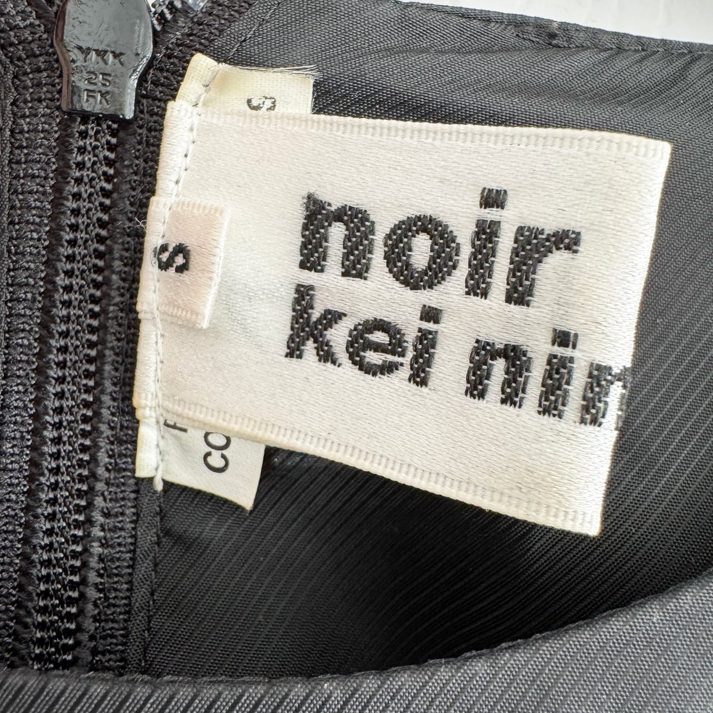 Noir by Kei Ninomiya Gathered Waist Dress in Black, size Small