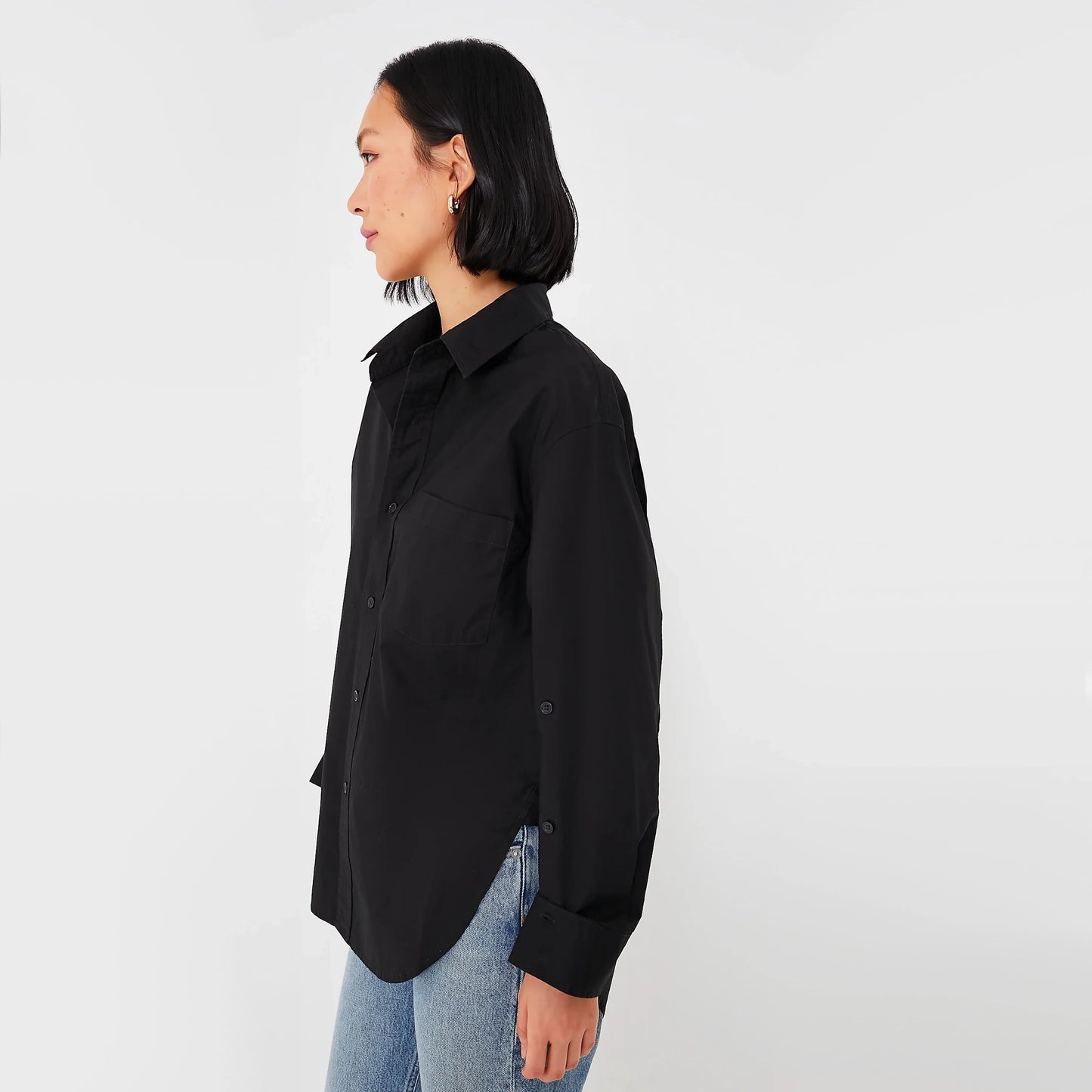 Citizens of Humanity "Kayla" Shirt in Black, size XS